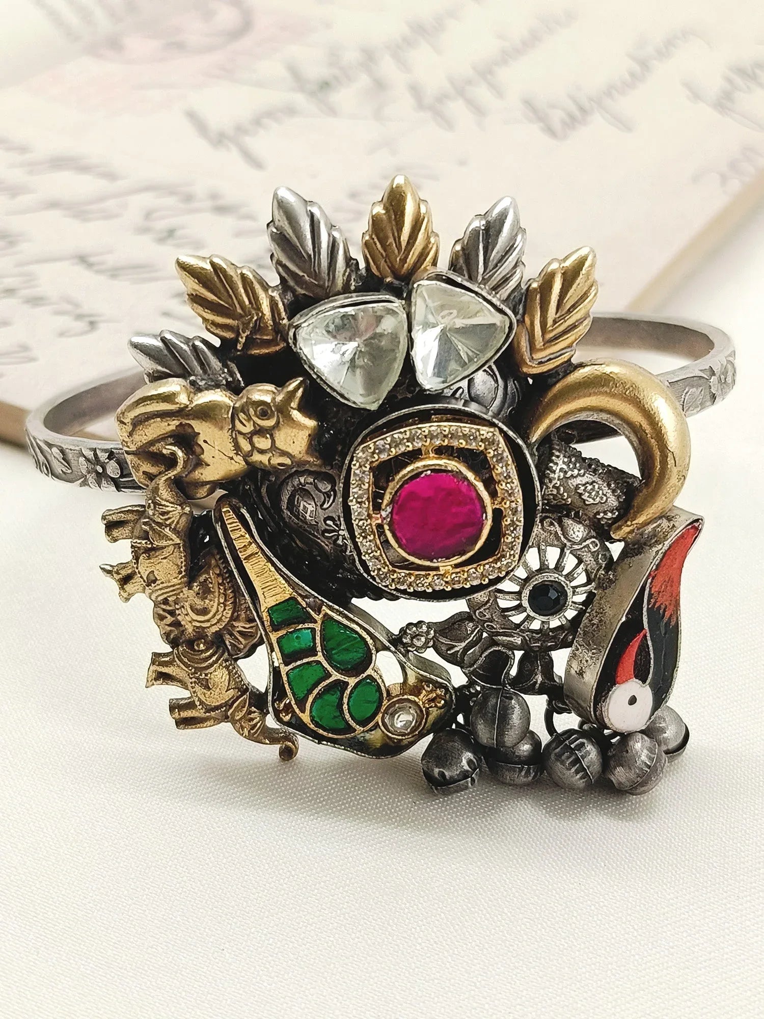 Prarthana Multi Colour Oxidized Bracelet