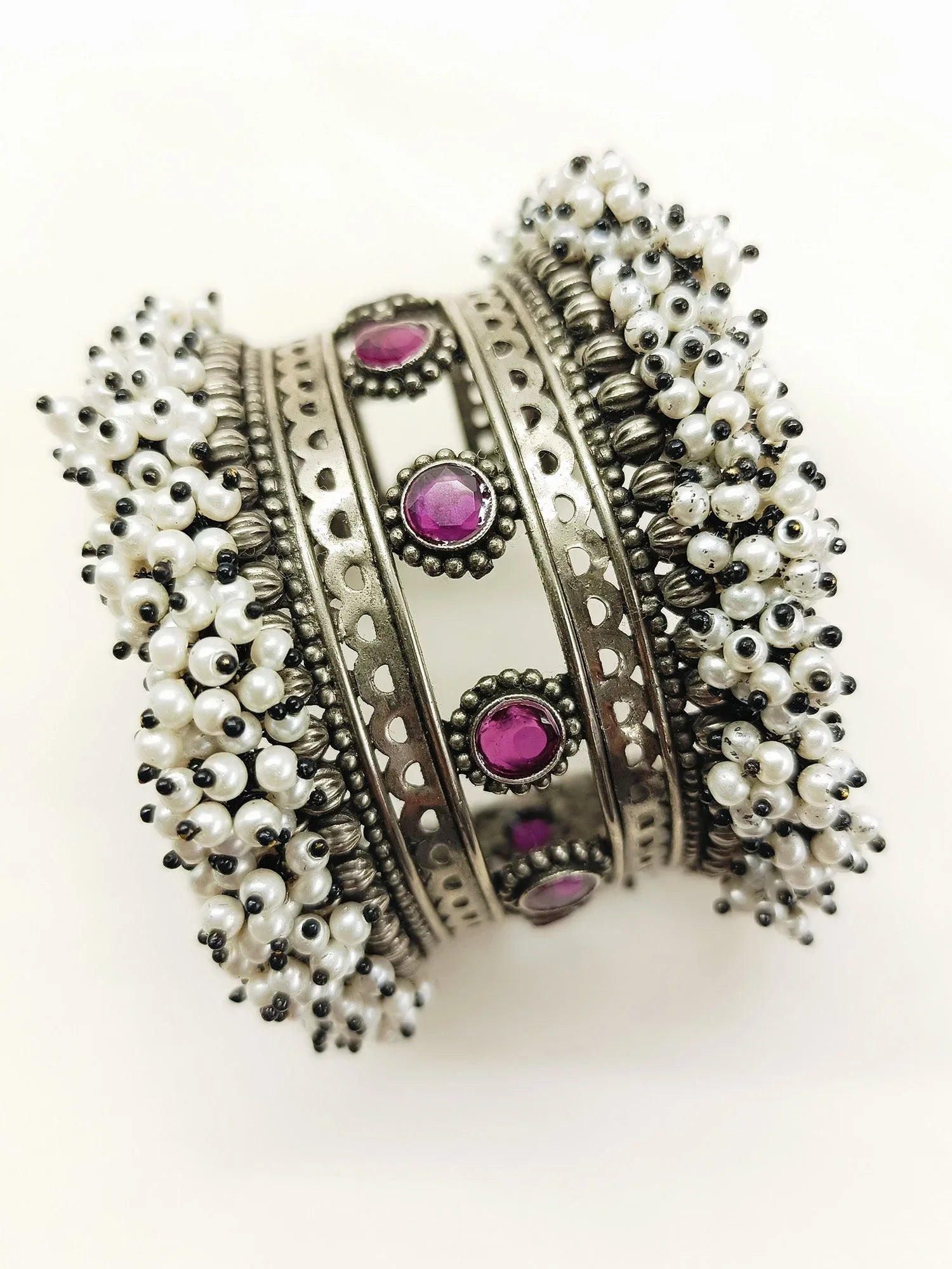 Javi Ruby Oxidized Bracelet