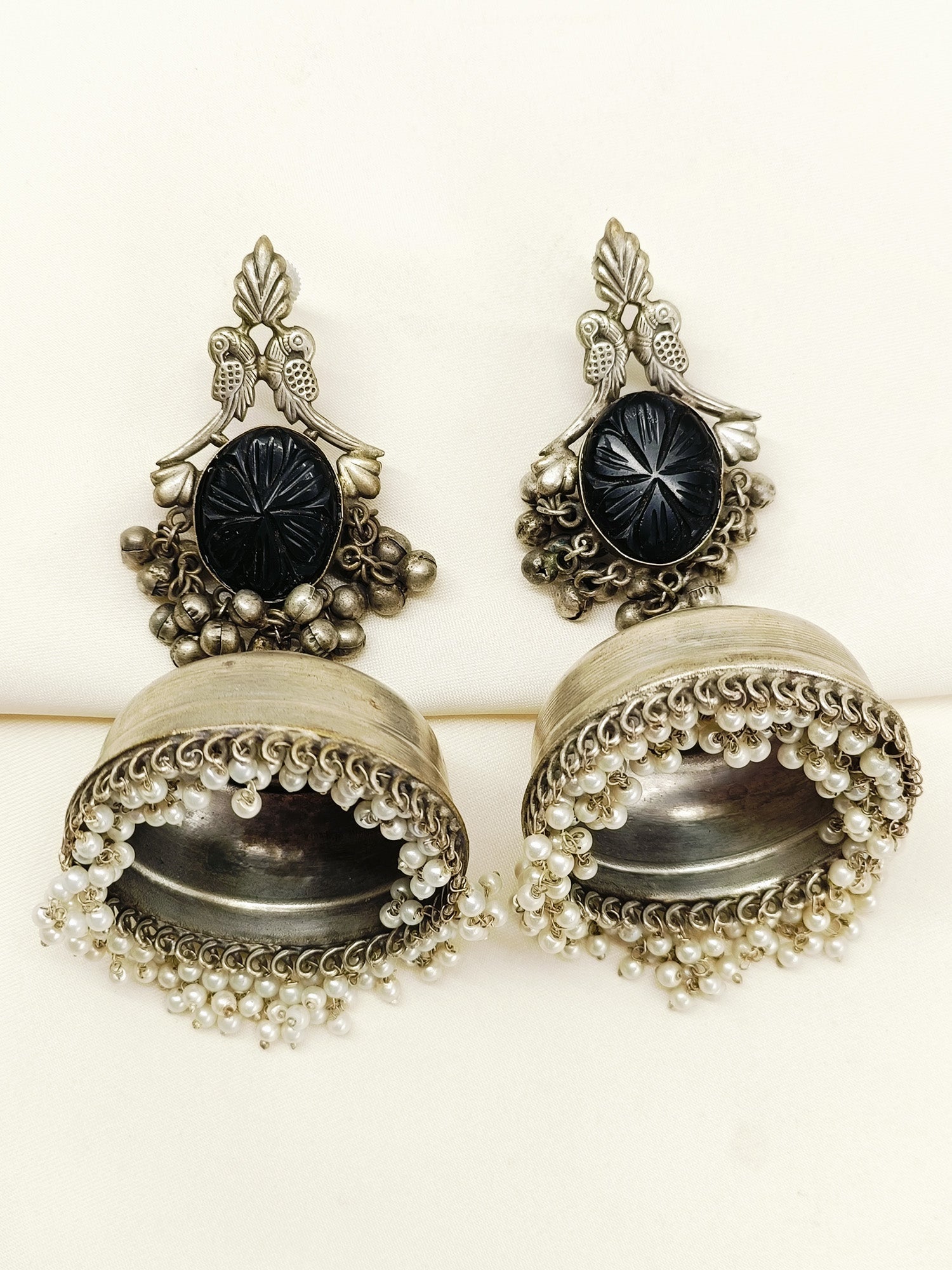 Atreyi Black Oxidized Jhumki