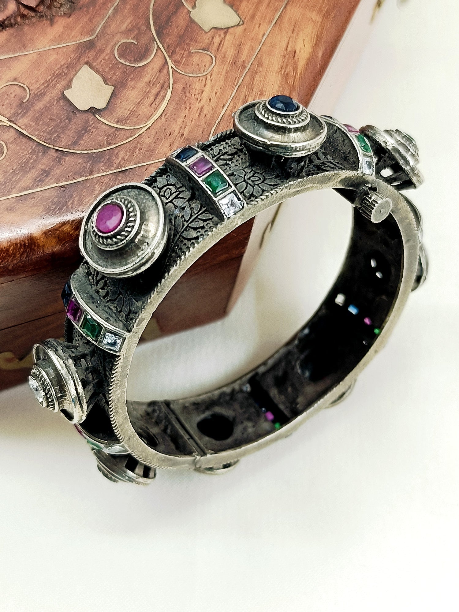 Ilaa Multi Colour Oxidized Kada