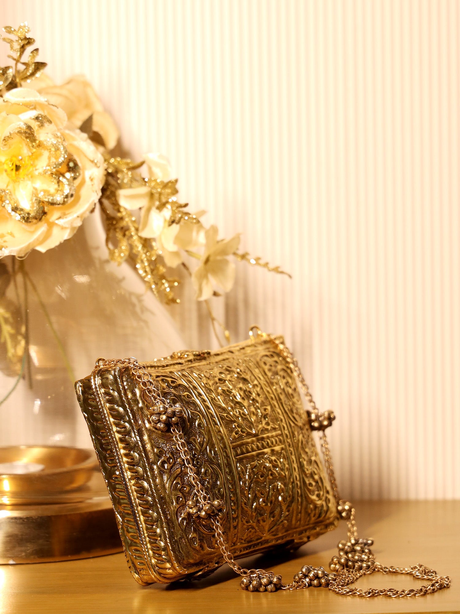 Aiva Golden Evening Clutch