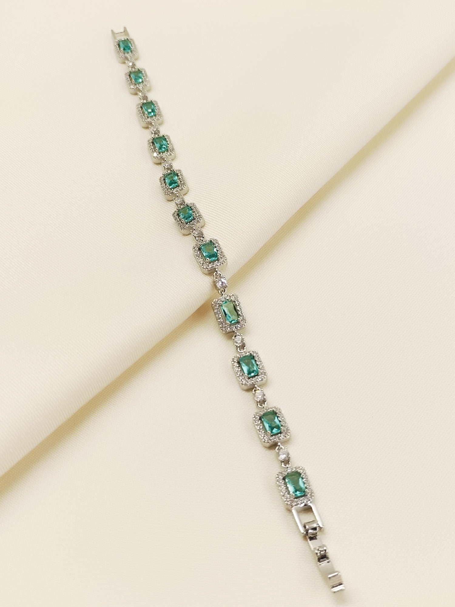 Geetali Sky Blue American Diamond Bracelet