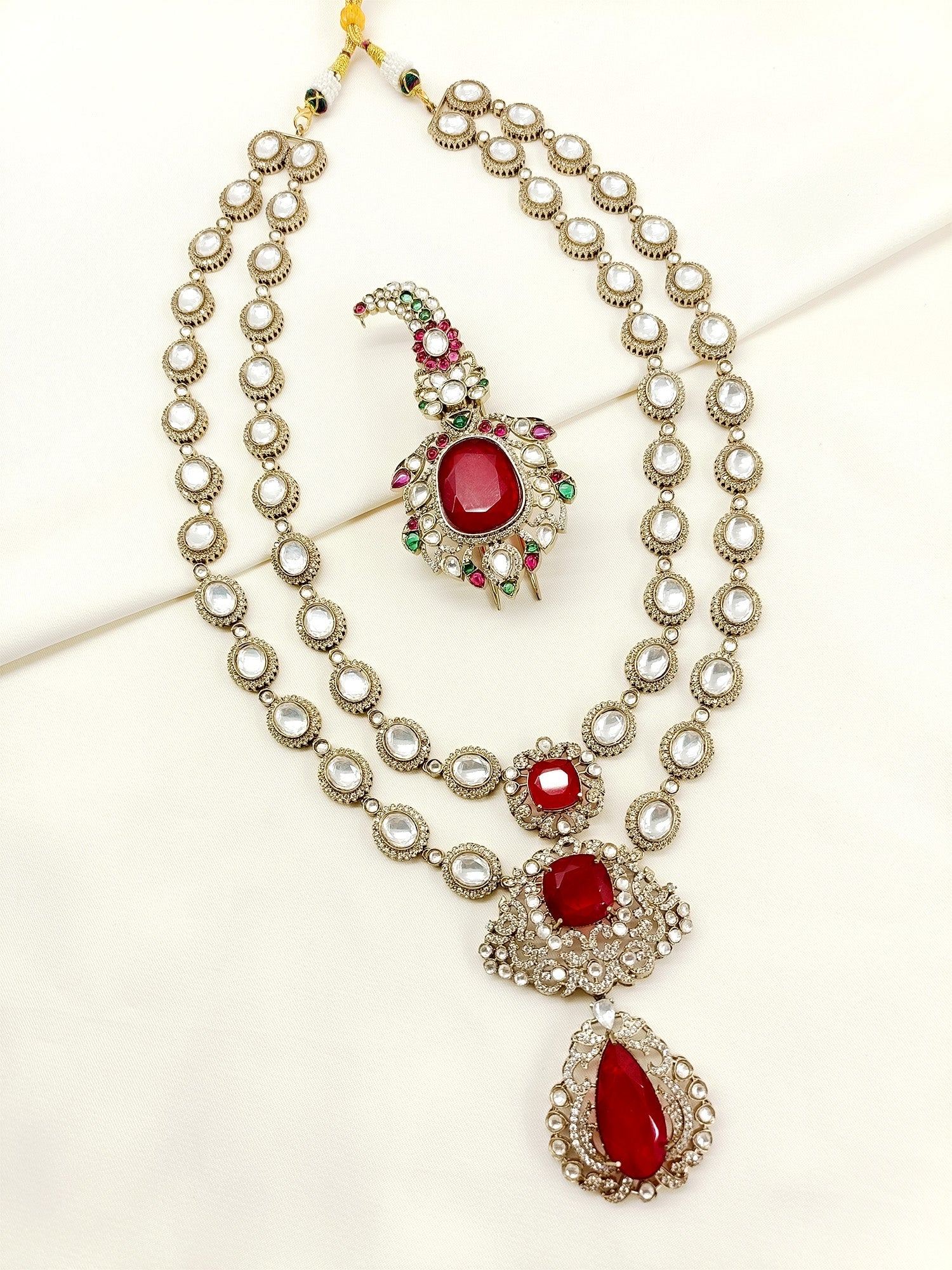 Pratham Groom Mala And Kalgi In Ruby