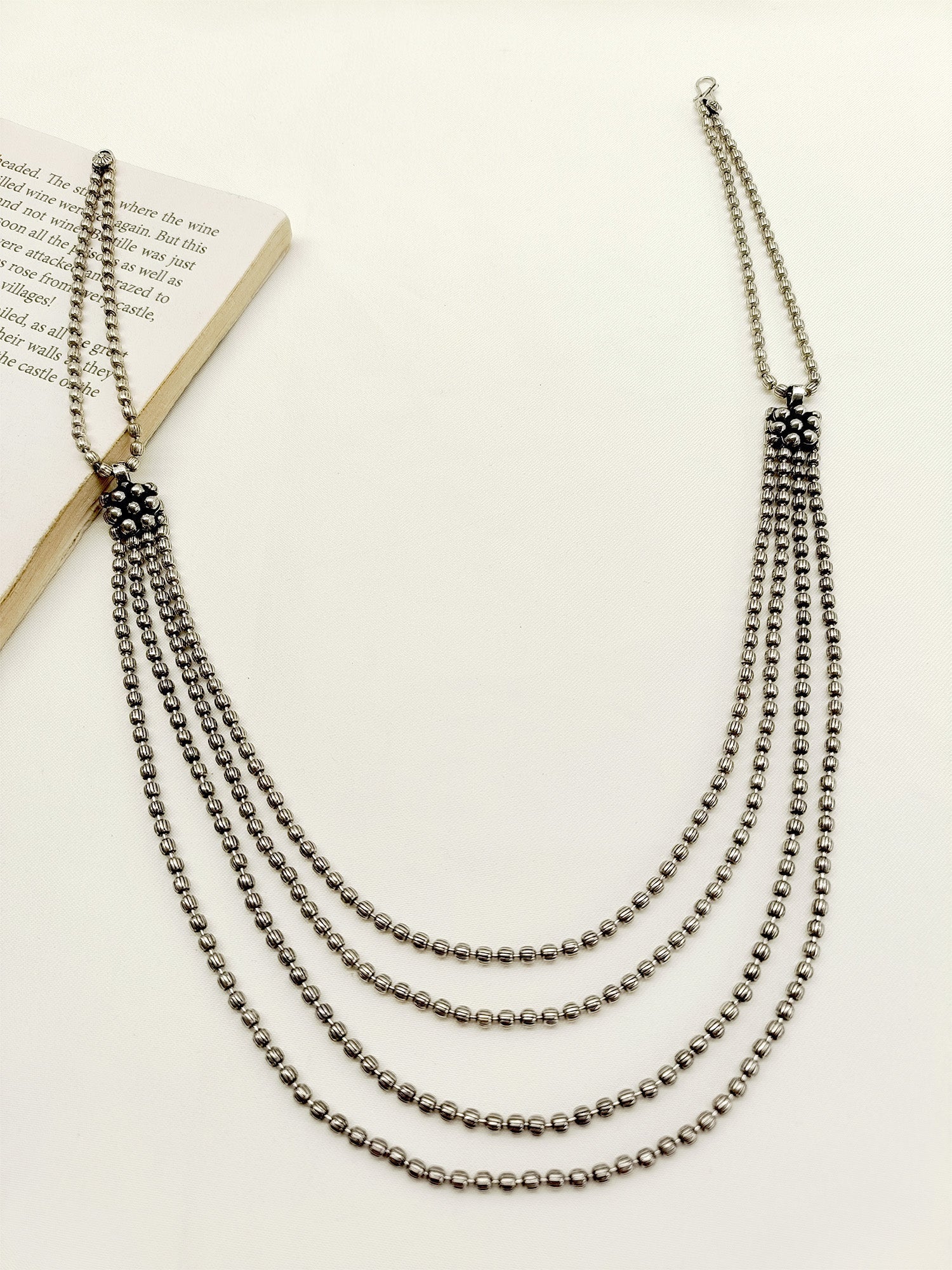 Chandini Multiple Layerd Oxidized Neckpiece - qivii