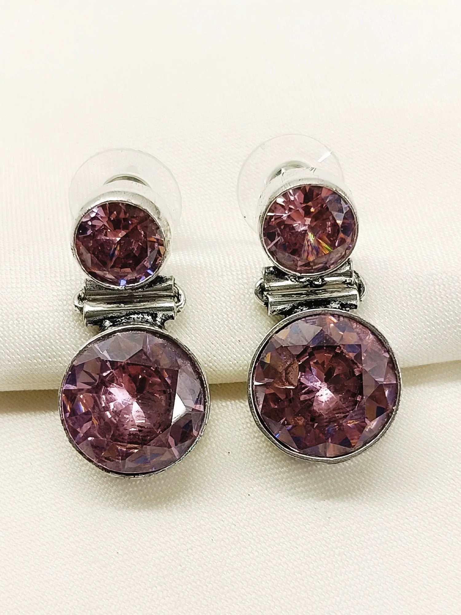 Ura Baby Pink Oxidized Earring
