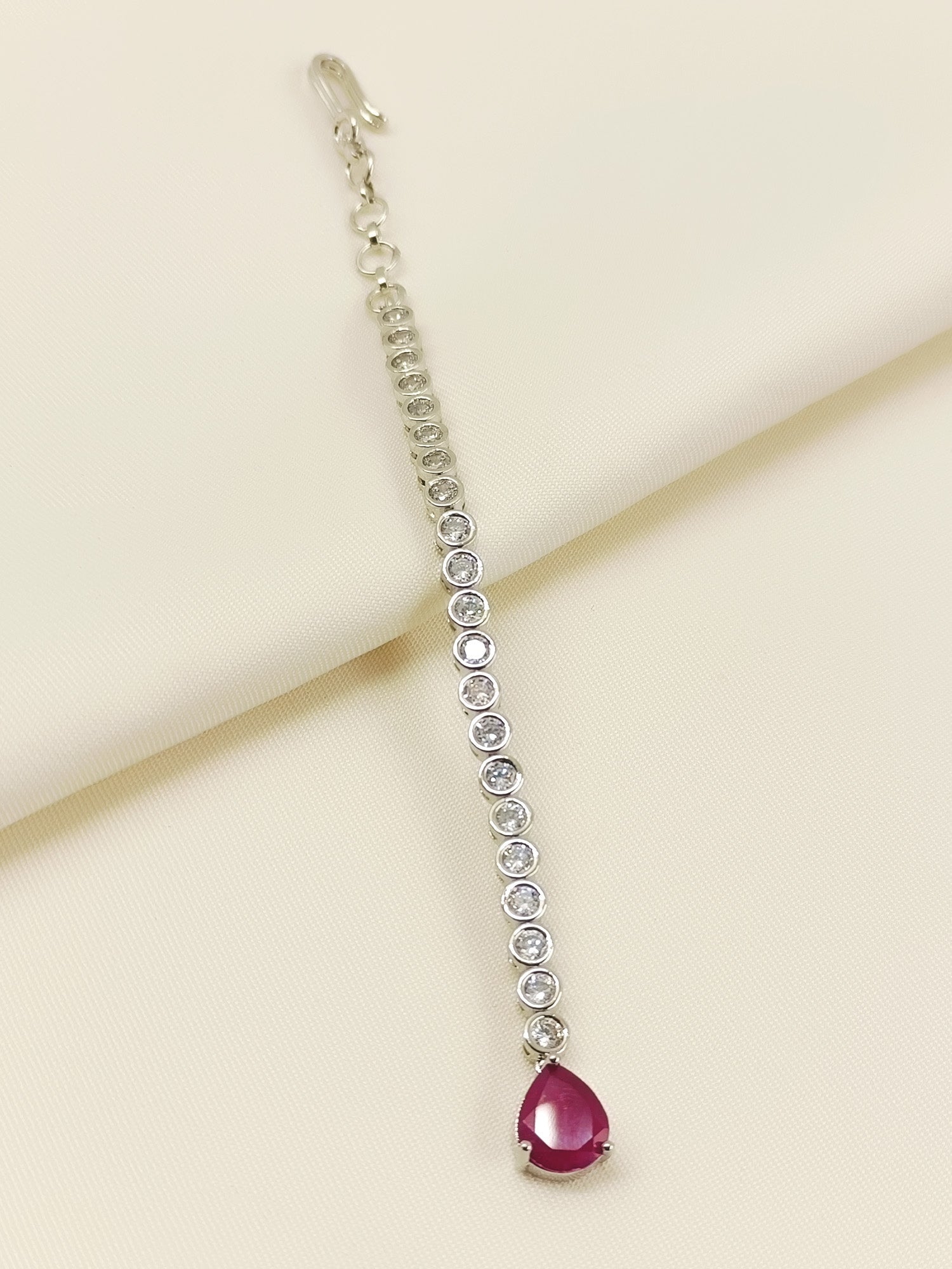 Rumami Ruby American Diamond Teeka