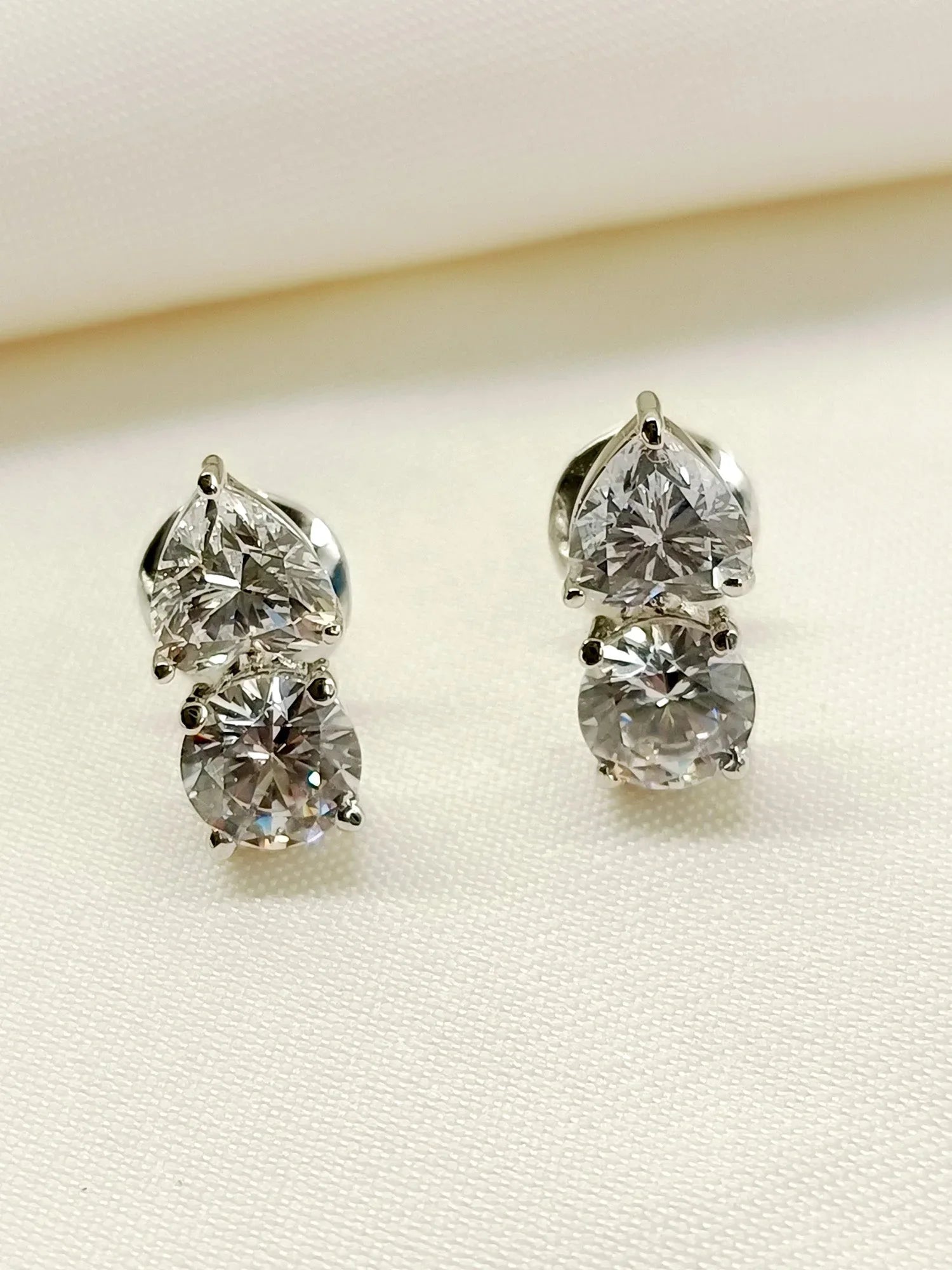 Vedu 92.5 Silver Swarovski Stone Tops