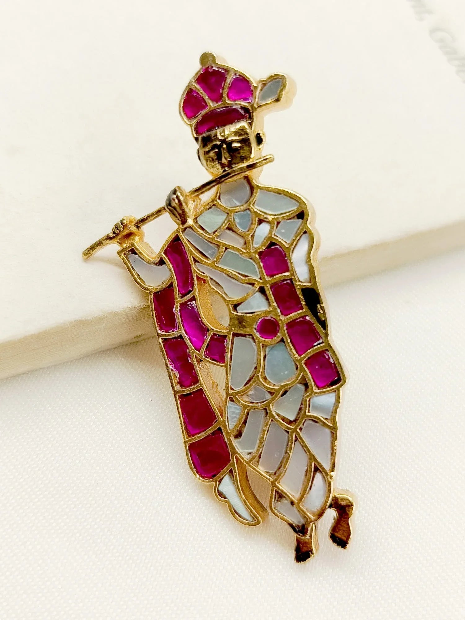 Upalina Ruby Krishna Ji Brooch