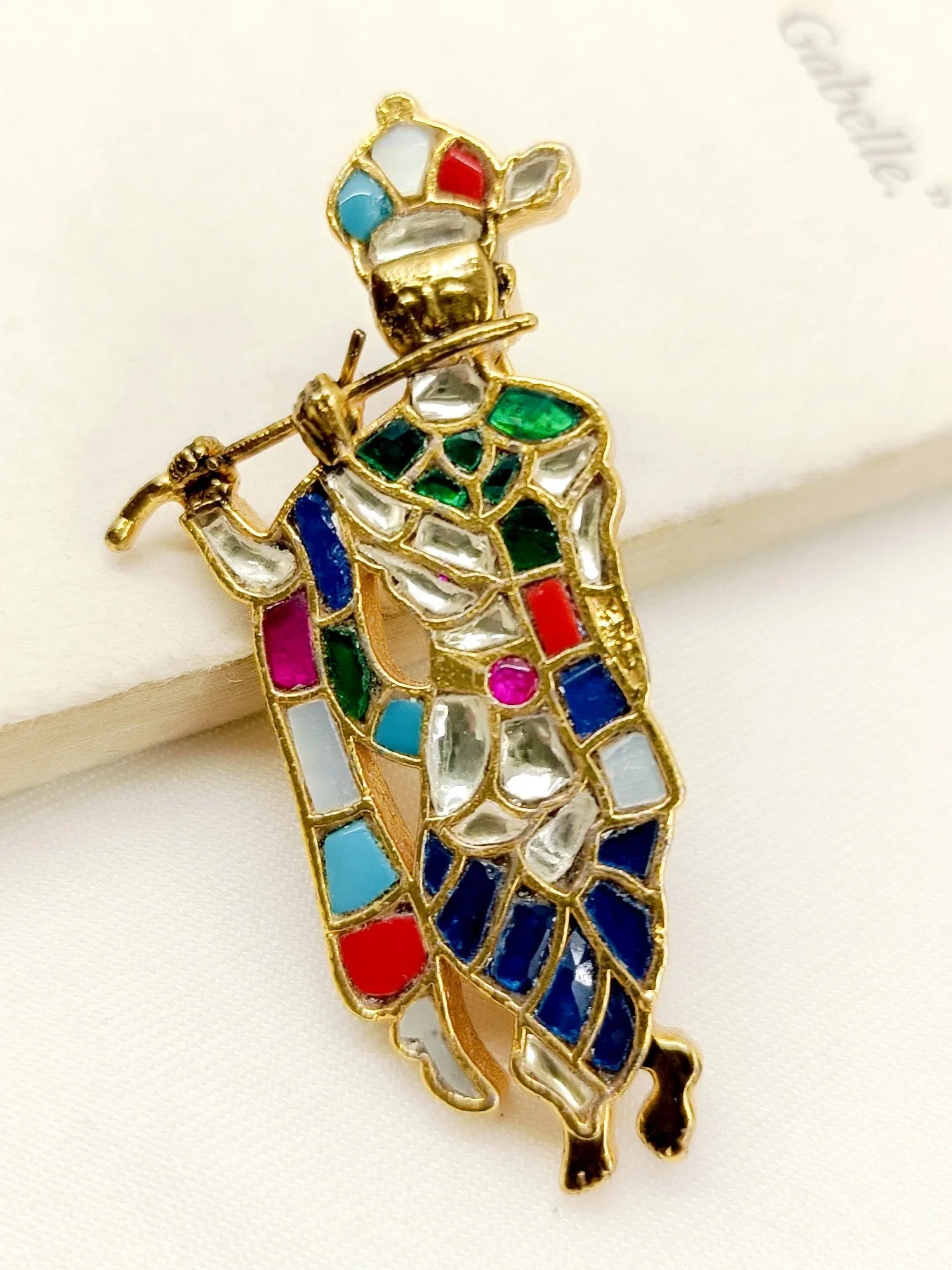 Aarohi Multi Colour Krishna Ji Brooch