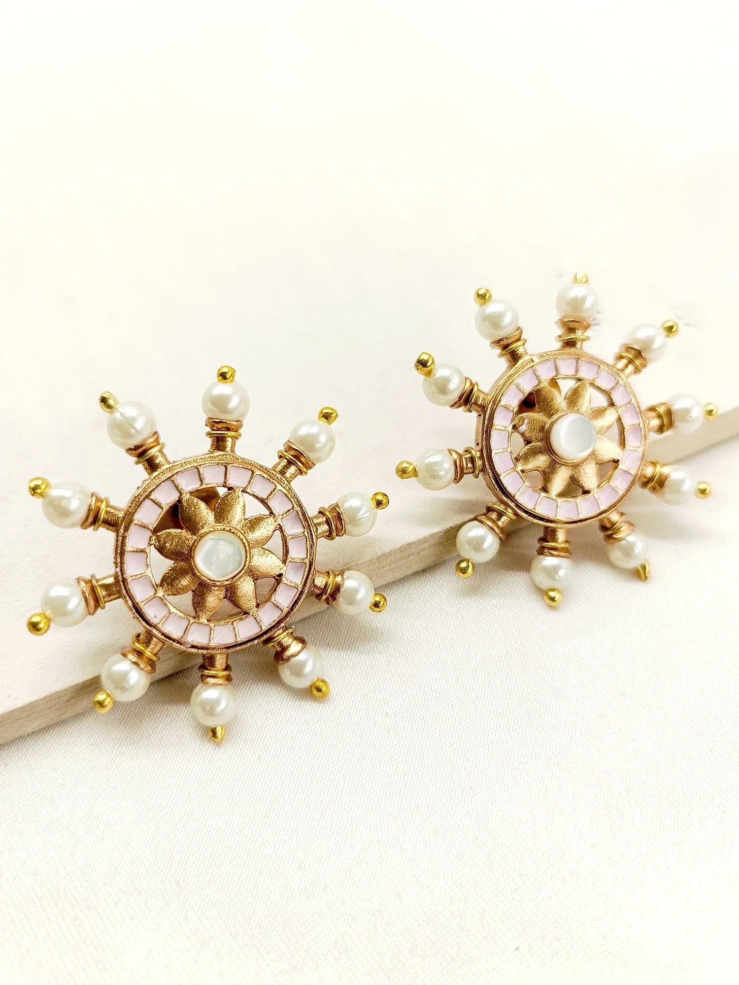 Kishori Baby Pink Gold Plated Meenakari Tops