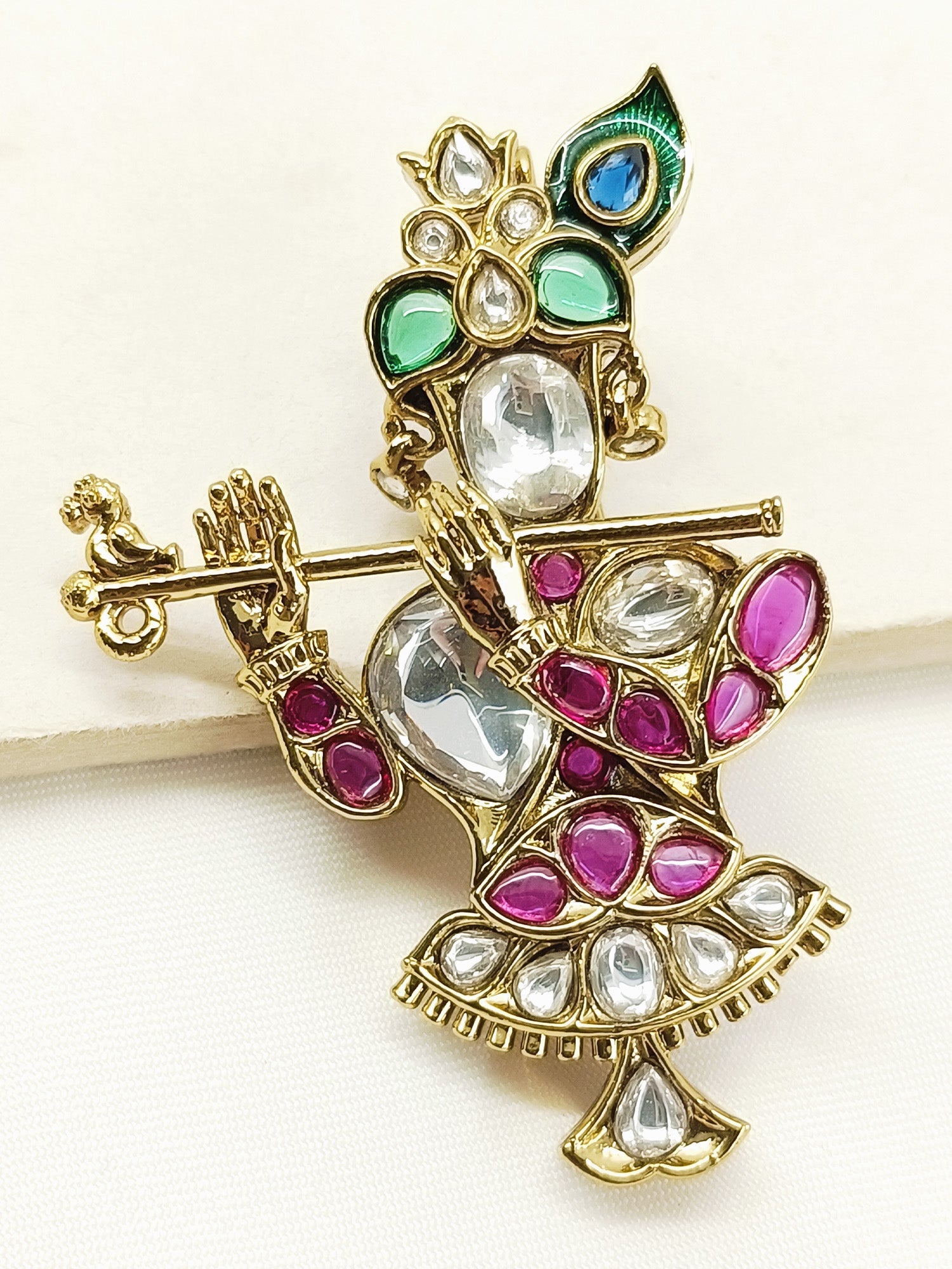 Vardhan Multi Colour Krishna Ji Brooch