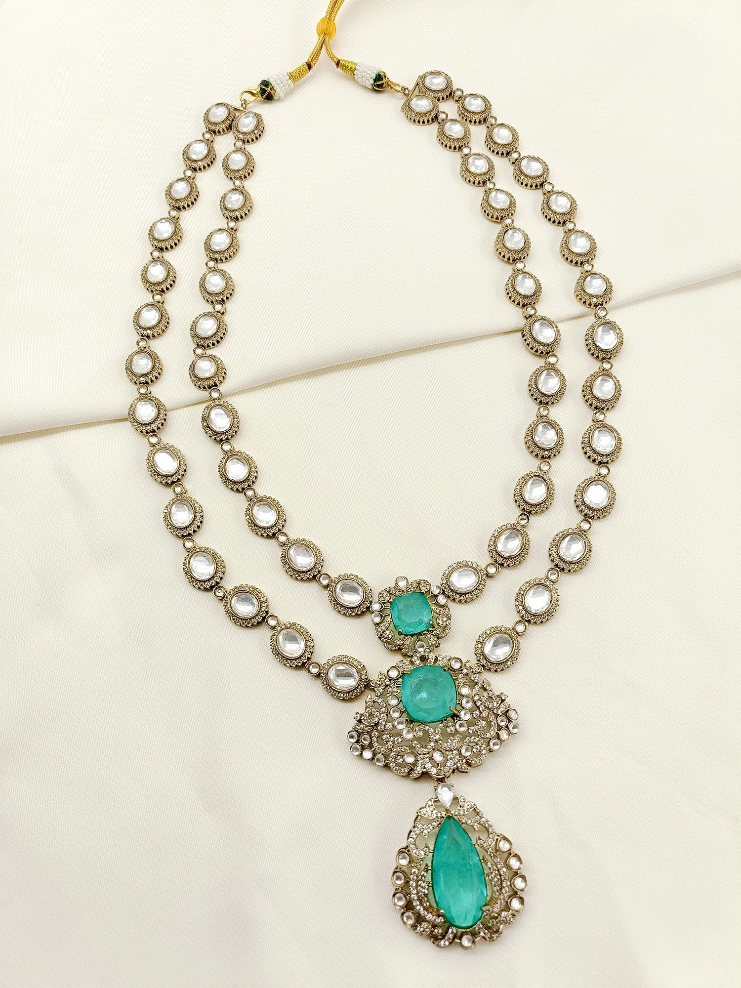 Mahir Mint Green Groom Victorian Neckpiece