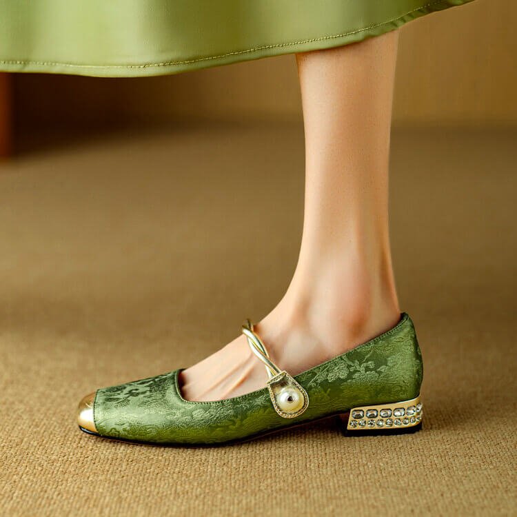 Perla Mary Jane Flats - By Qivii