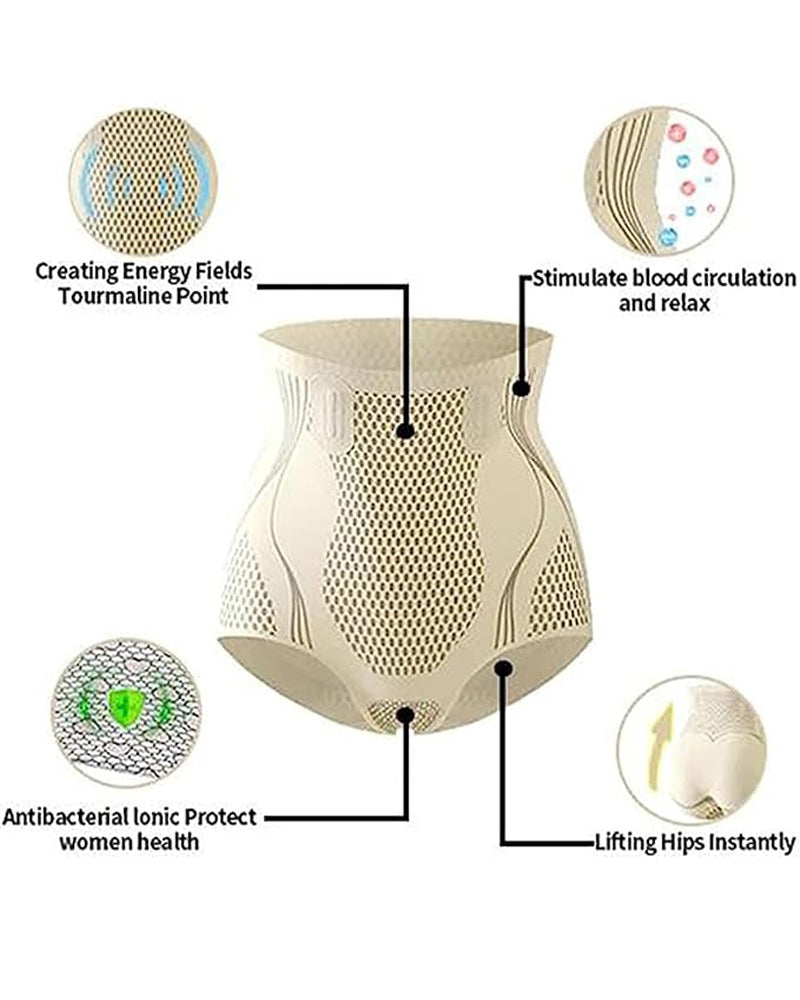 Slimming High Waist Tummy Control Butt Lifting Graphene Fiber Magic Shapewear Panties - By Qivii