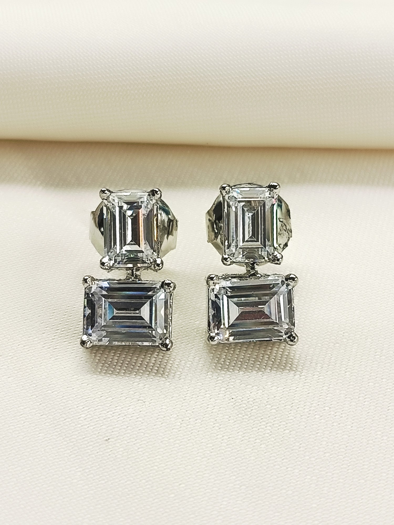 Mriganshi 92.5 Silver Swarovski Stone Tops - qivii