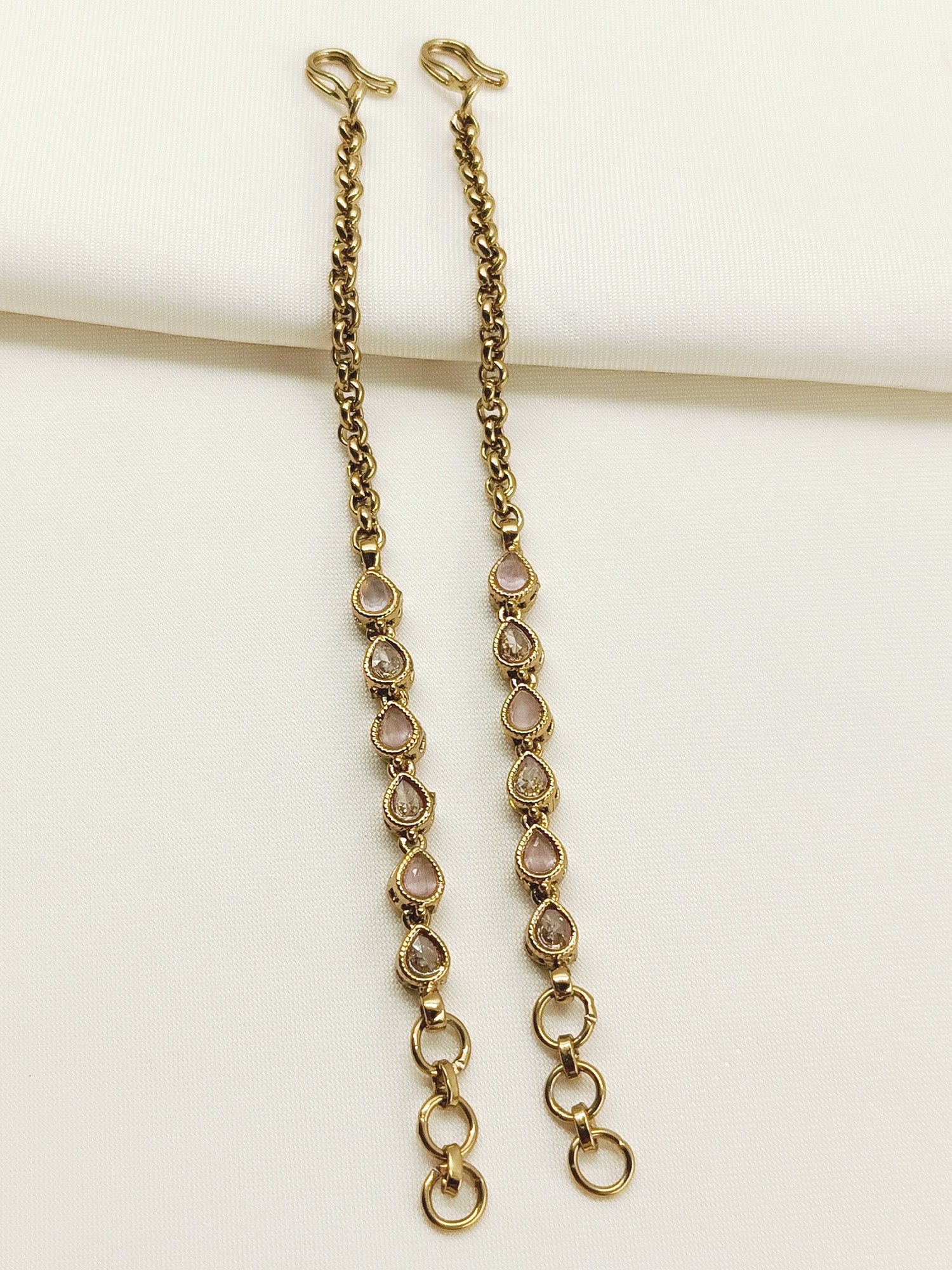 Salome Copper Polki Traditional Ear Chain