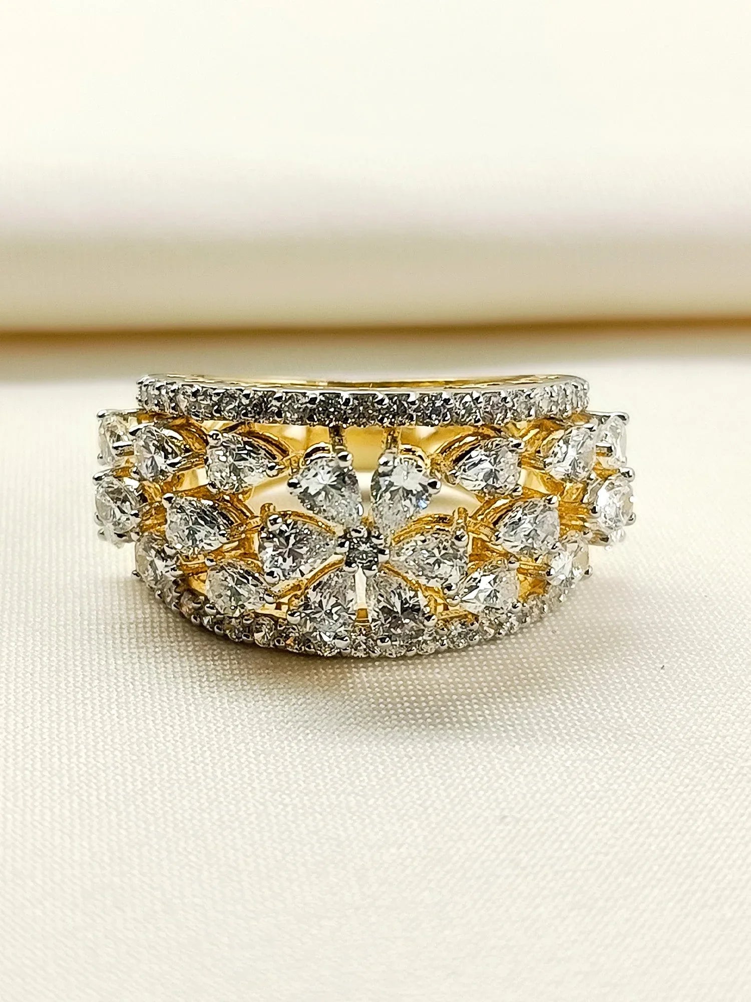 Raita 92.5 Silver Swarovski Stone Finger Ring