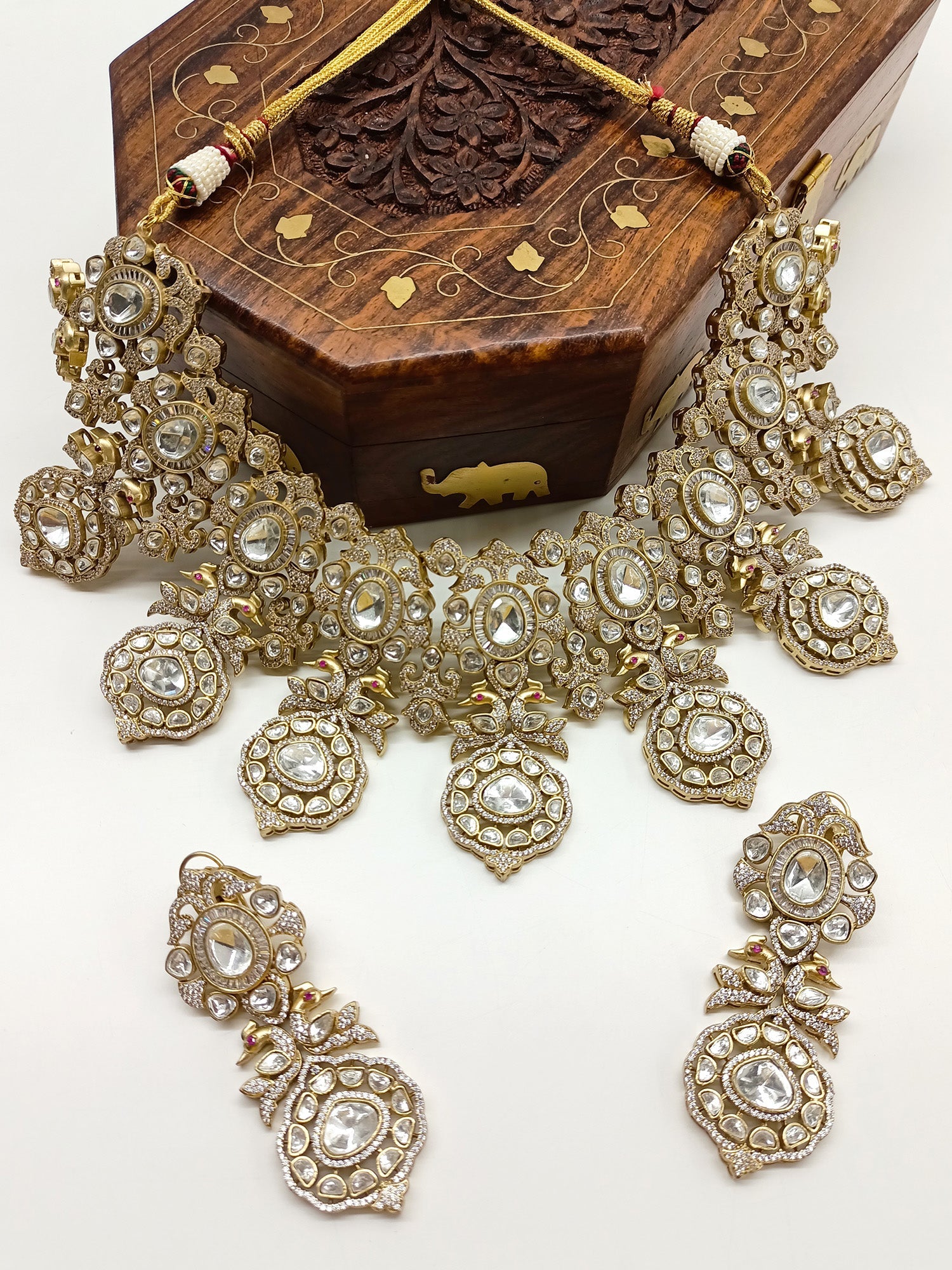 Yogya Polki Necklace Set - qivii