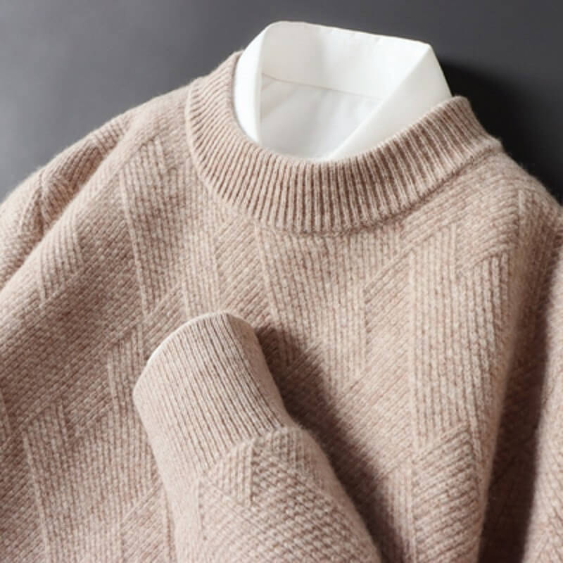 Giovanni Jacquard Cashmere Sweater - By Qivii