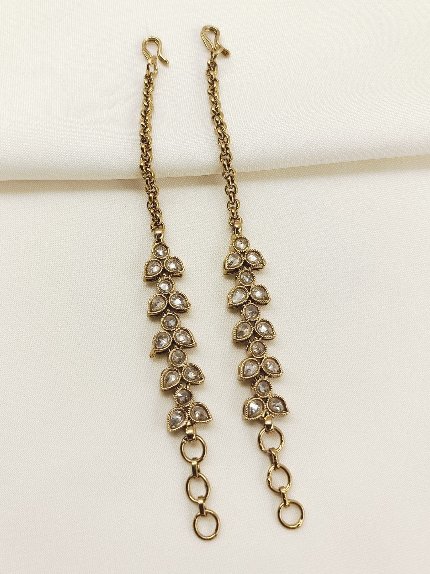 Daivy Copper Polki Traditional Ear Chain