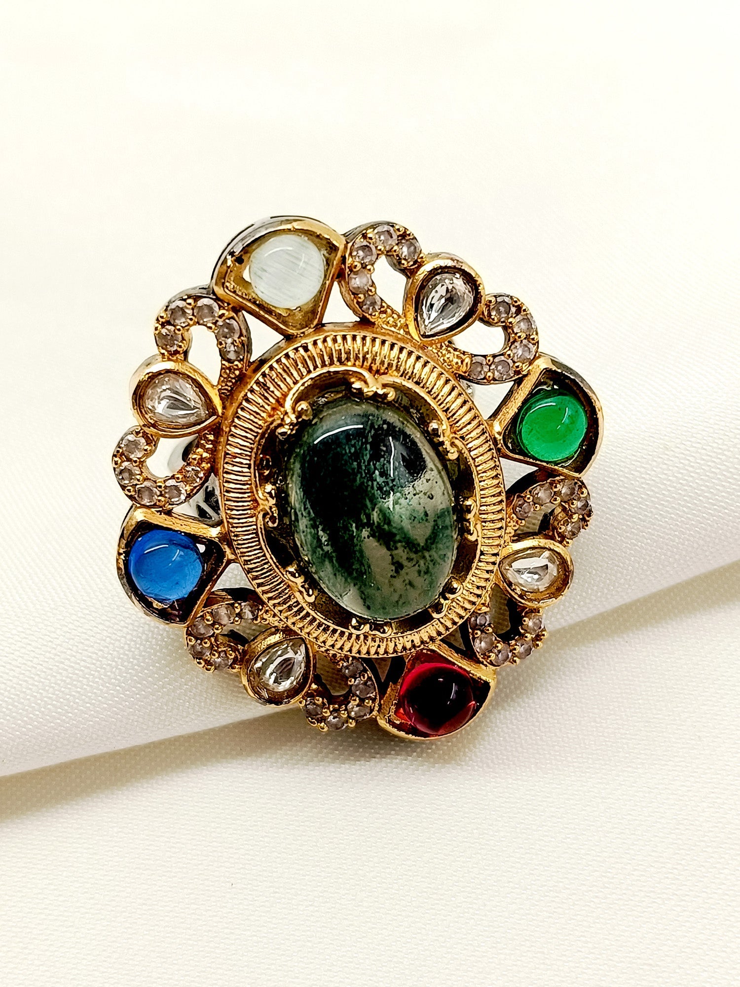 Monjima Multi Colour Boutique Finger Ring