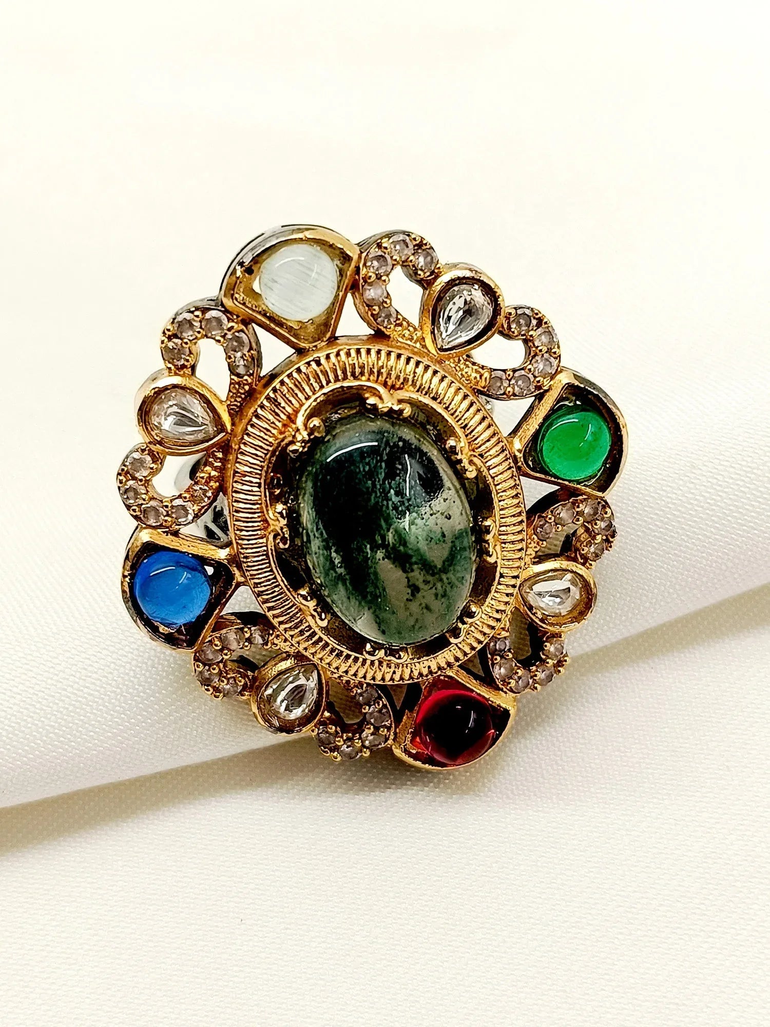 Monjima Multi Colour Boutique Finger Ring