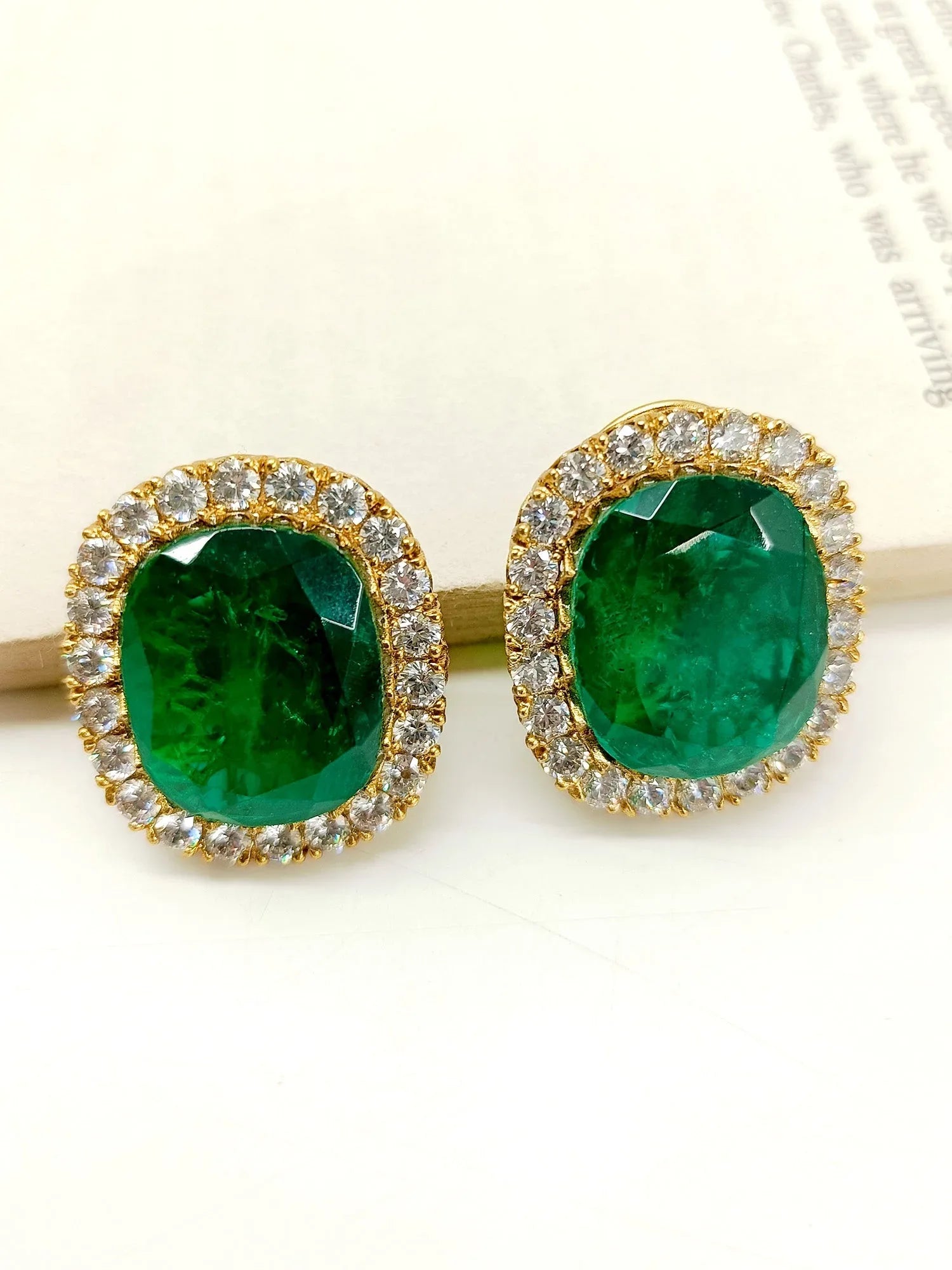 Raghavi Green American Diamond Tops