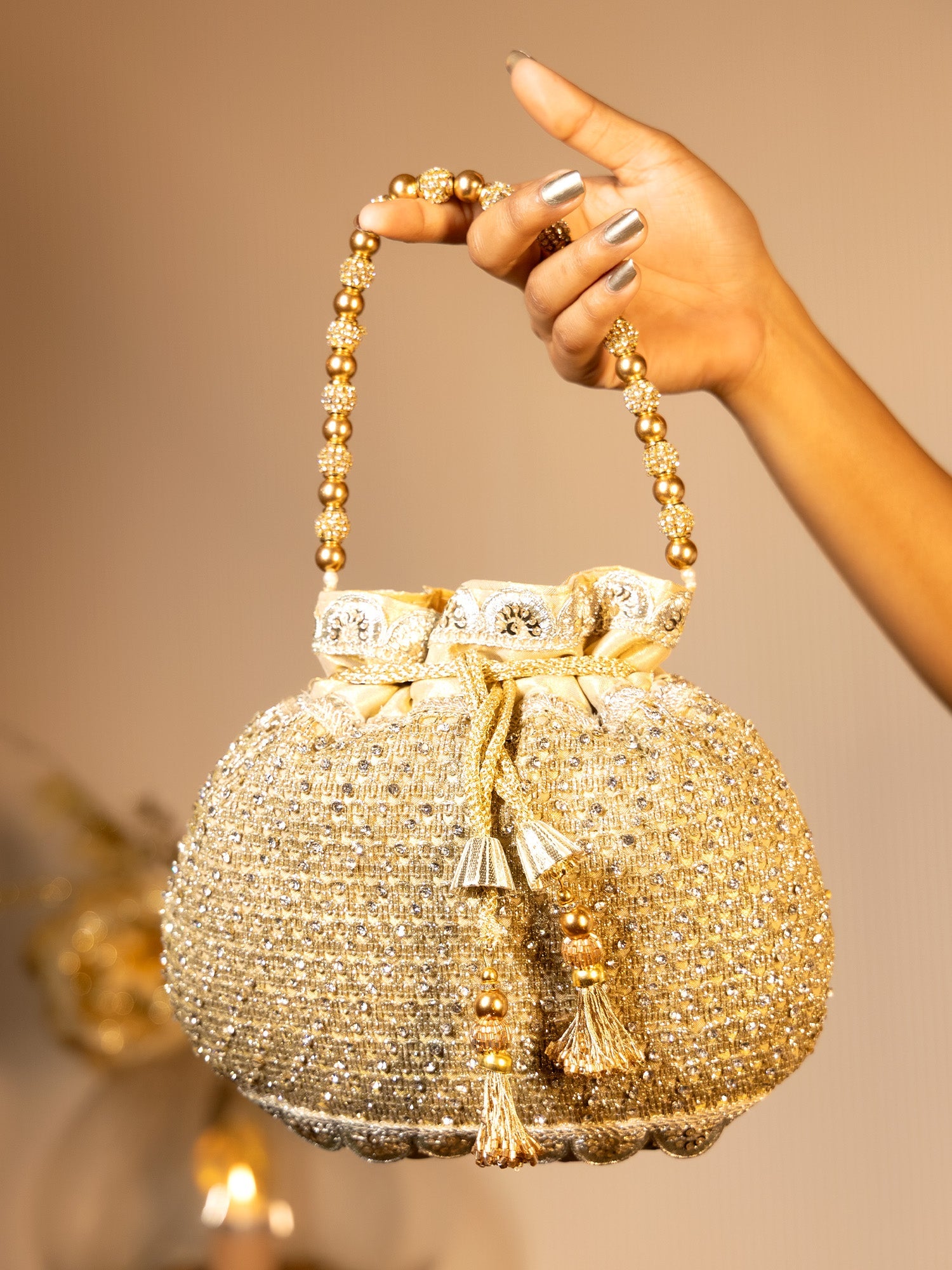 Elaya Copper Potli Bag