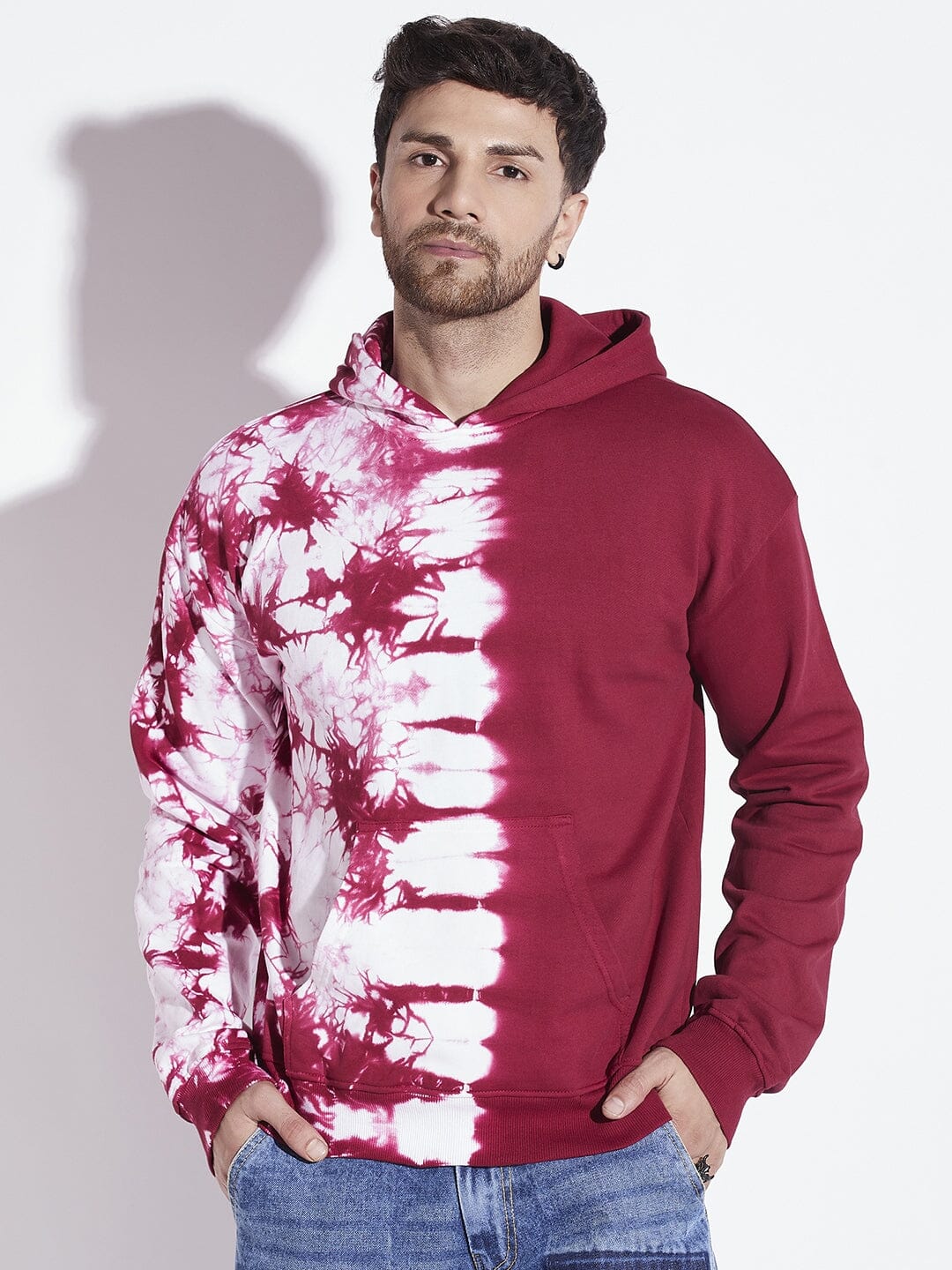 Wine Tie Dye Oversized Hoodie