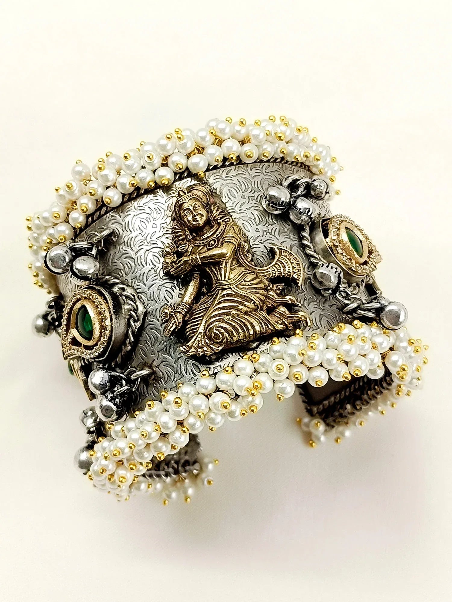 Adra Green Oxidized Bracelet