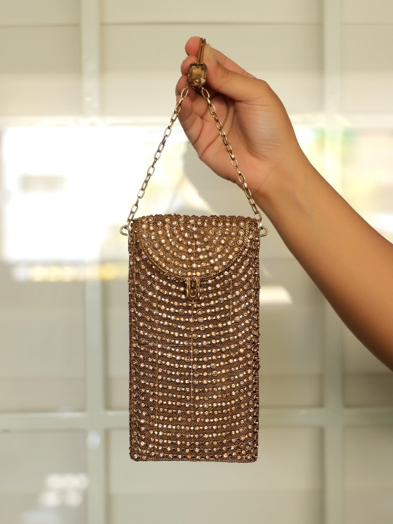 Renu Golden Mobile Pouch - qivii