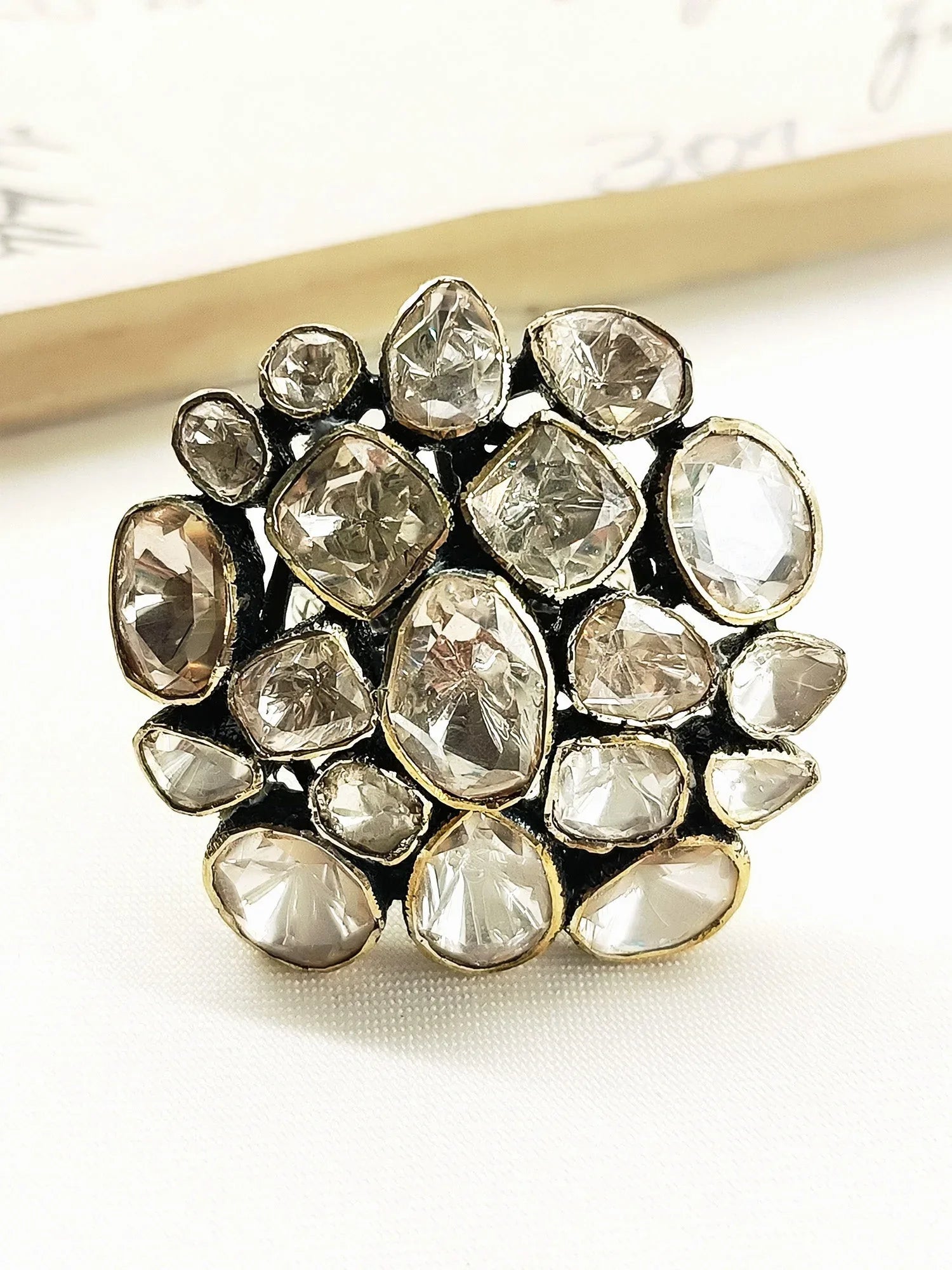 Manmeet 92.5 Silver Moissonite Finger Ring