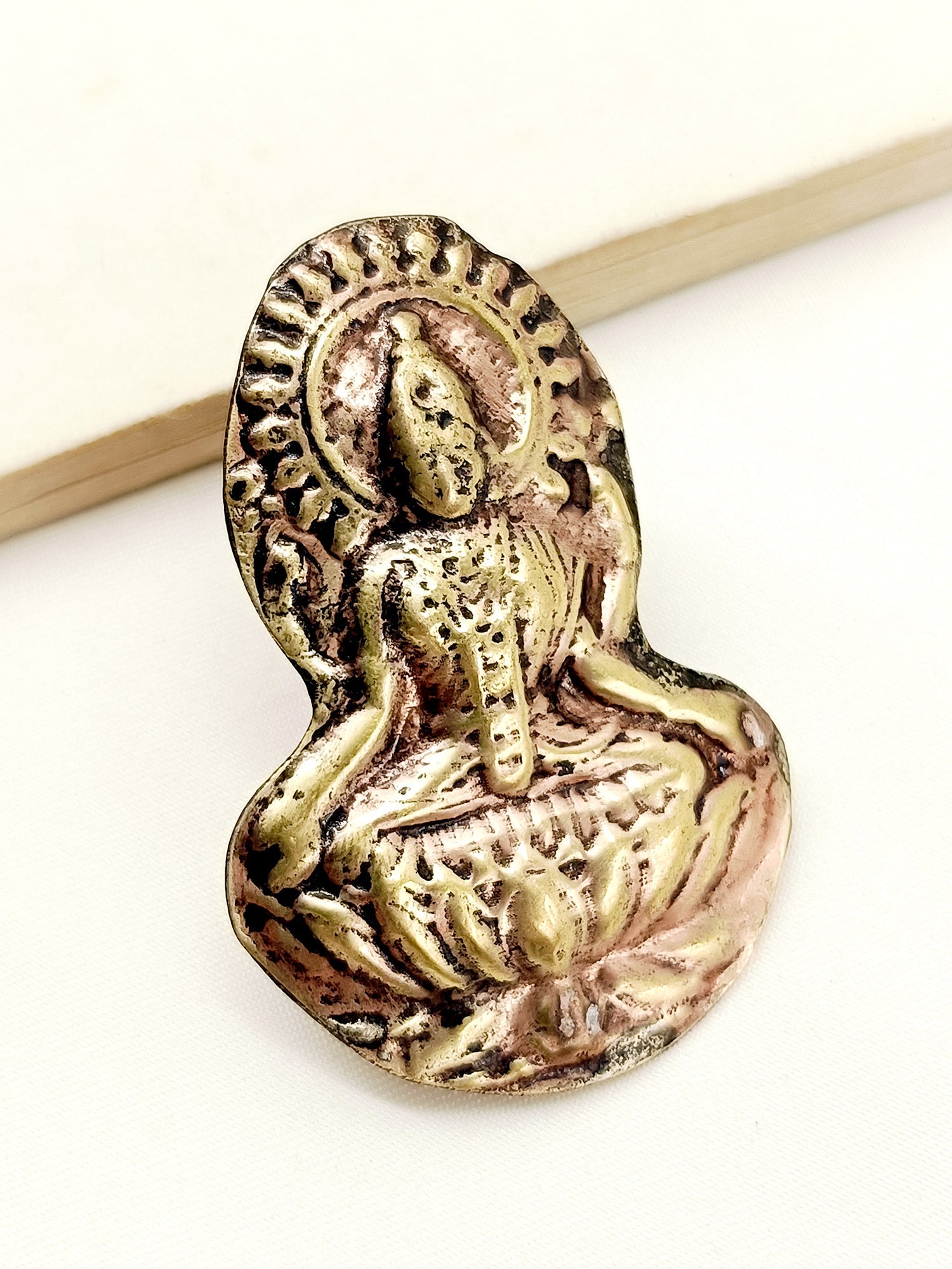 Manvita Golden Tribal Finger Ring