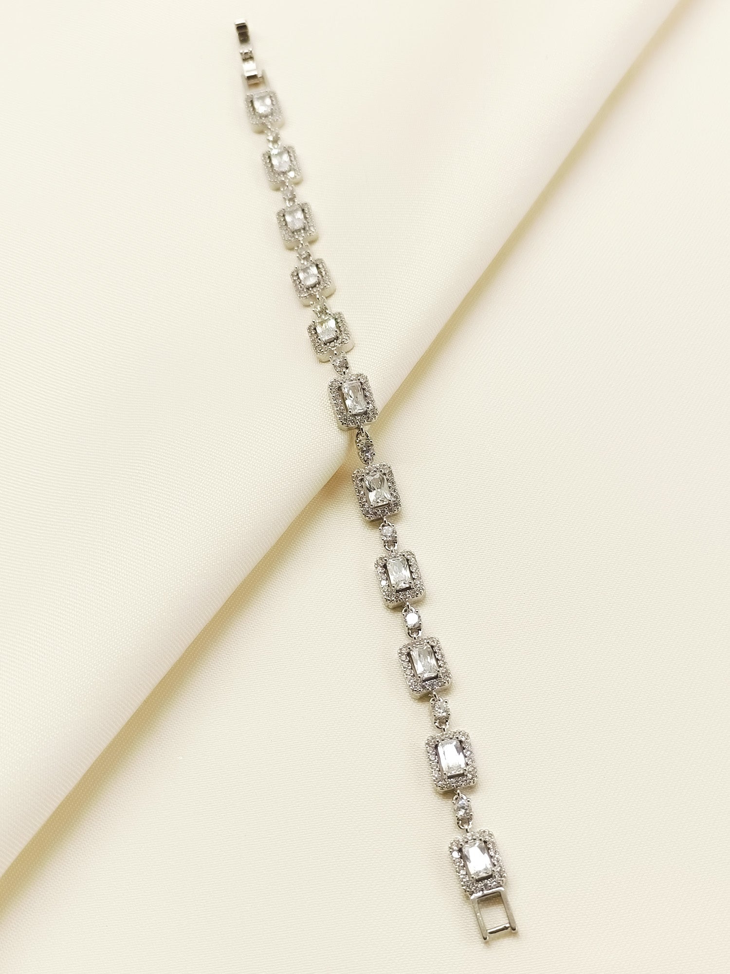 Himanshi White American Diamond Bracelet