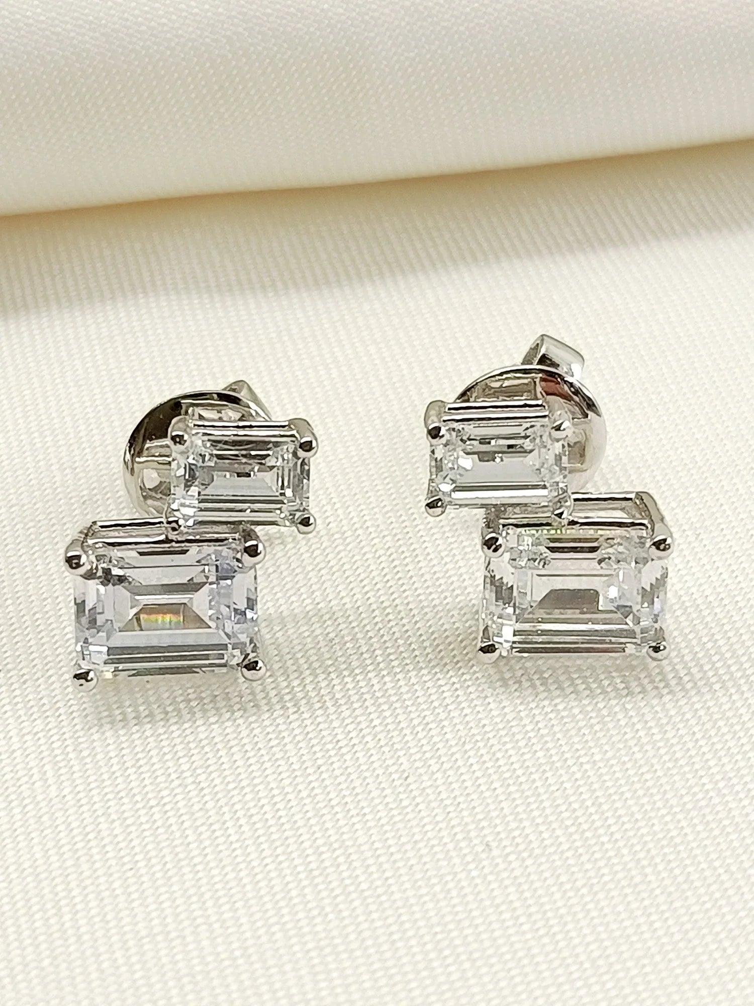 Haya 92.5 Silver Swarovski Stone Tops