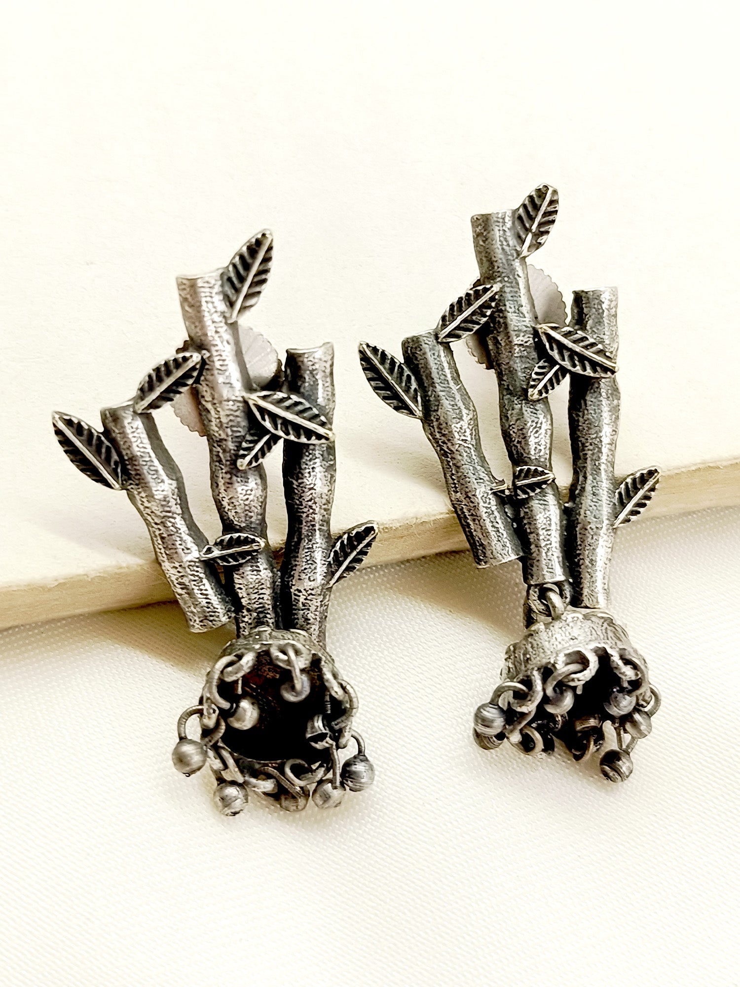 Nadiya Oxidized Earrings - qivii