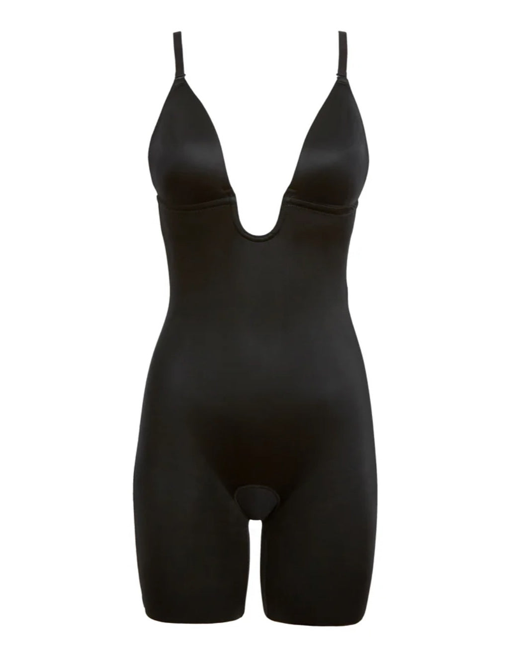 Shapshe® Deep V Neck Low Back Built In Bra Shapewear Bodysuit