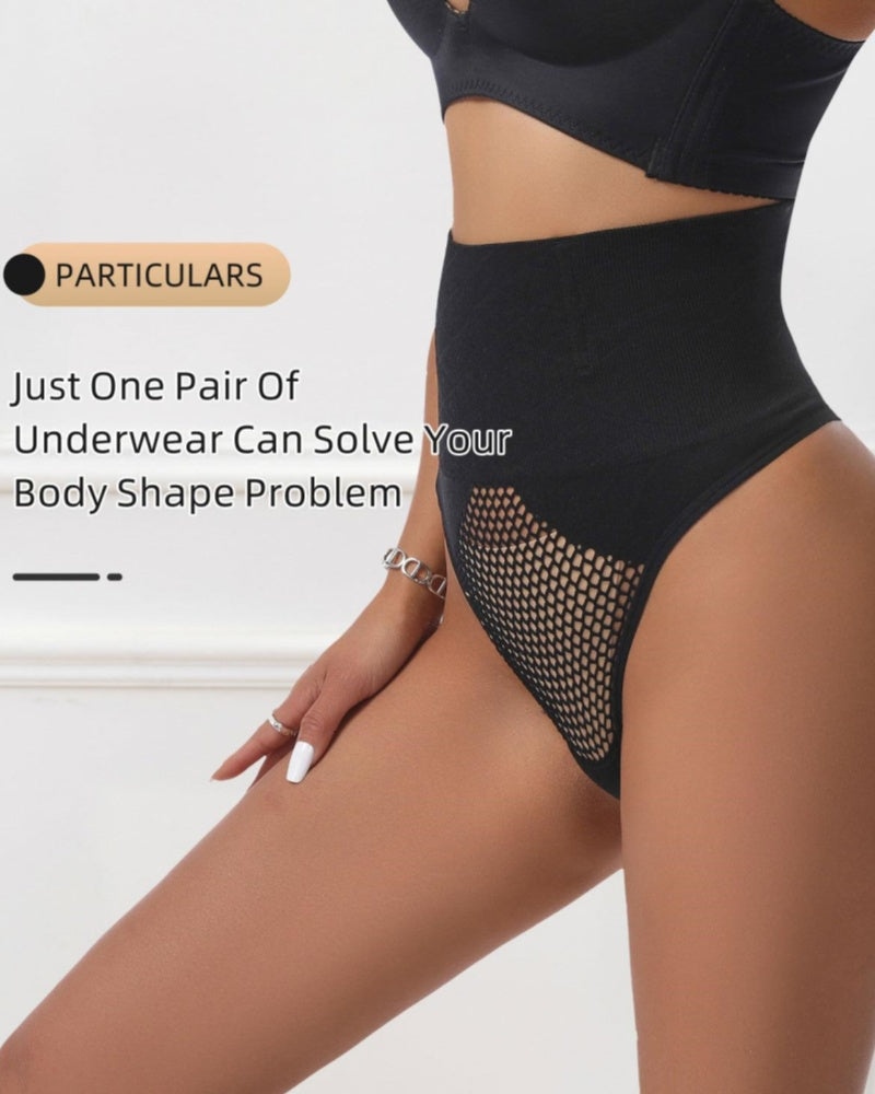 Hollow Thin High Waist Shapewear Tummy Shaping Thong