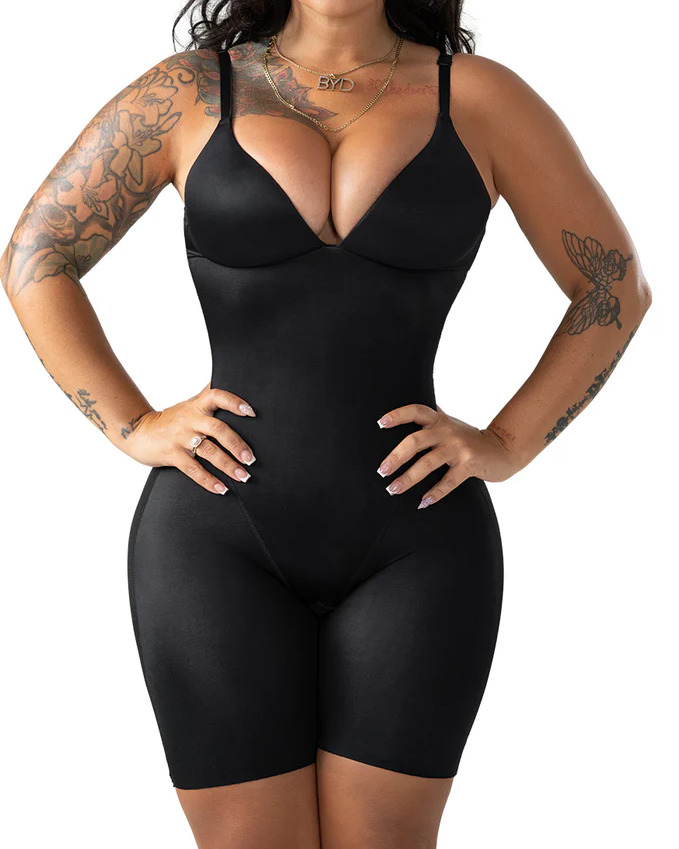 Seamless Soft Control Bodysuit with Cups Waist Snatching Shapewear
