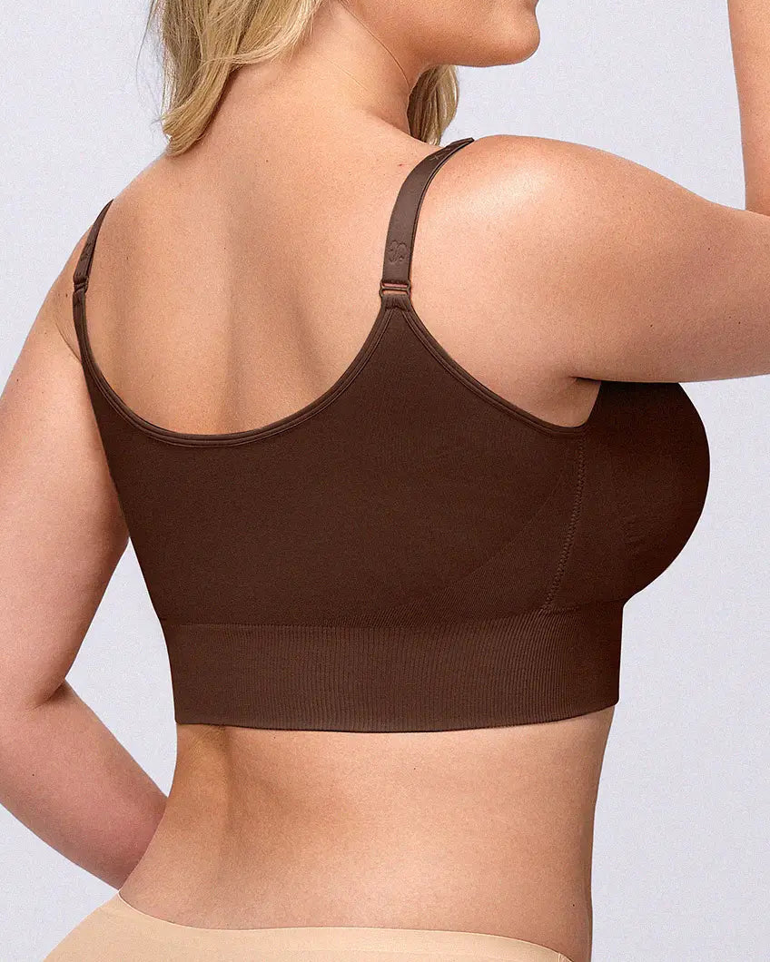 Adjustable Strap Front Hook Smoothing Unlined Wireless Bra