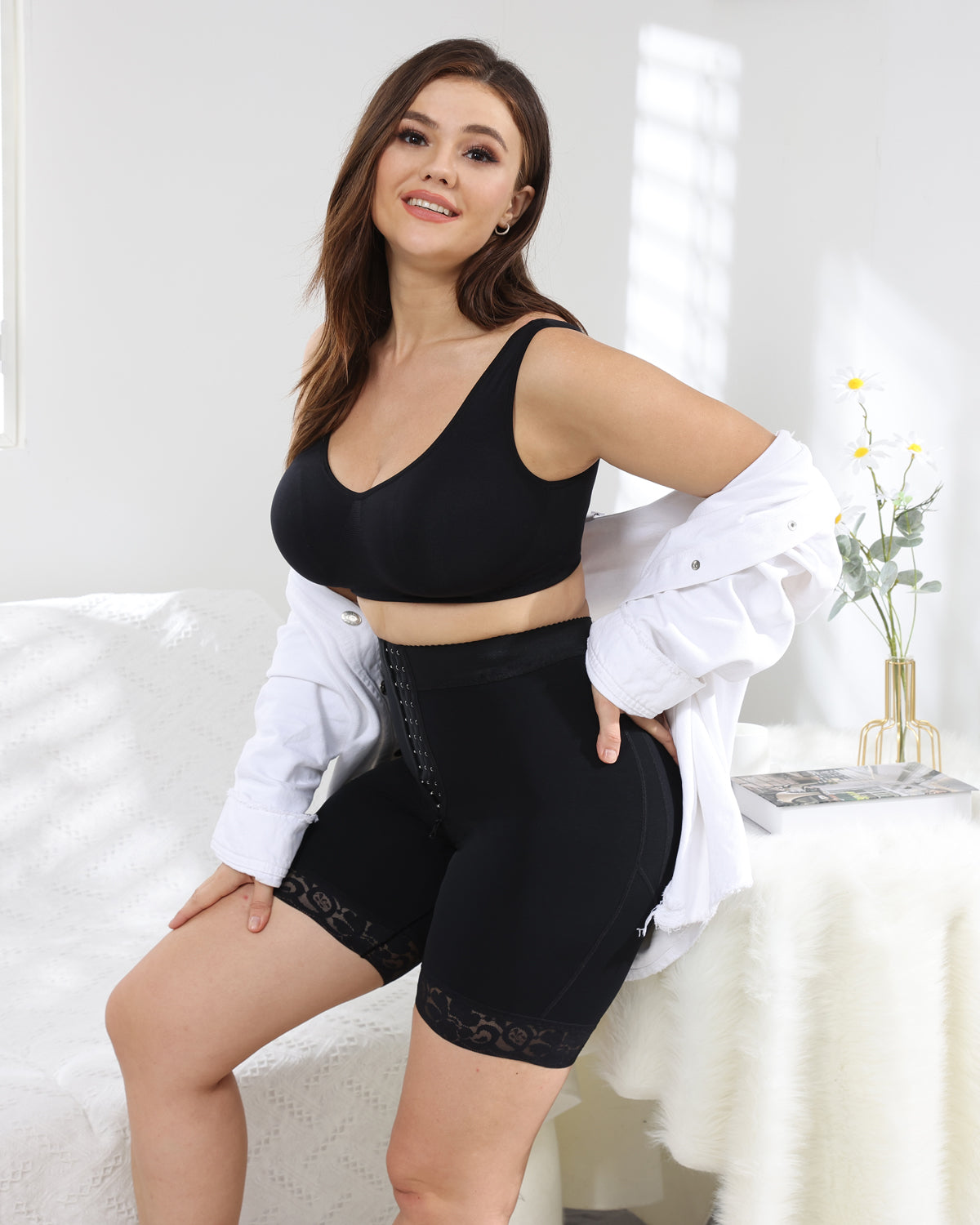 Black Women Tummy Control Body Shaper Shorts Butt Lifter Panties - By Qivii
