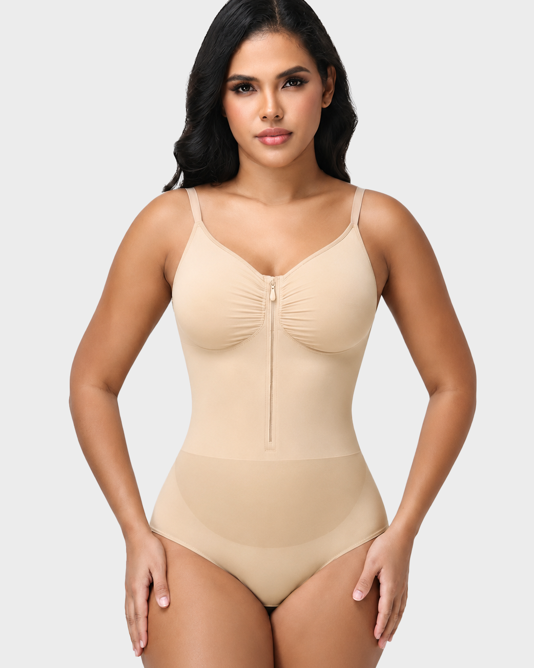 Seamless Tummy Control Shapewear Zipper Bodysuit