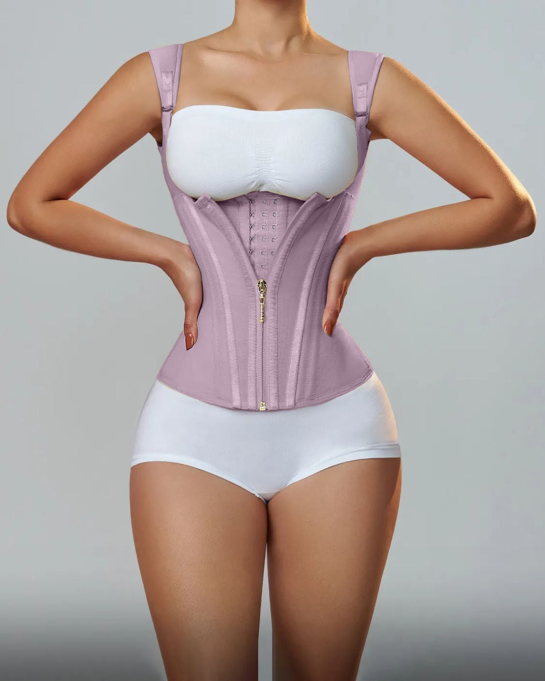 Waist Trainer for Women Body Shaper Corset Vest Tank Top with Steel Bones - By Qivii