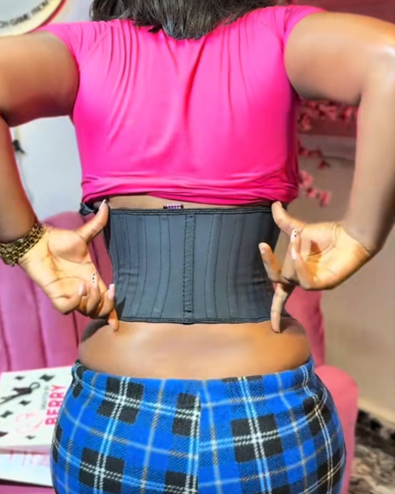 Latex Waist Trainer 25-Steel Boned Binders Corset - By Qivii