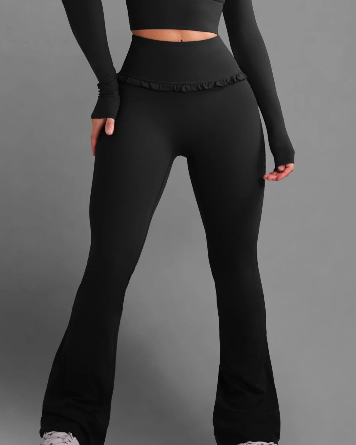 Ballet Ruffled Flare Leggings - By Qivii