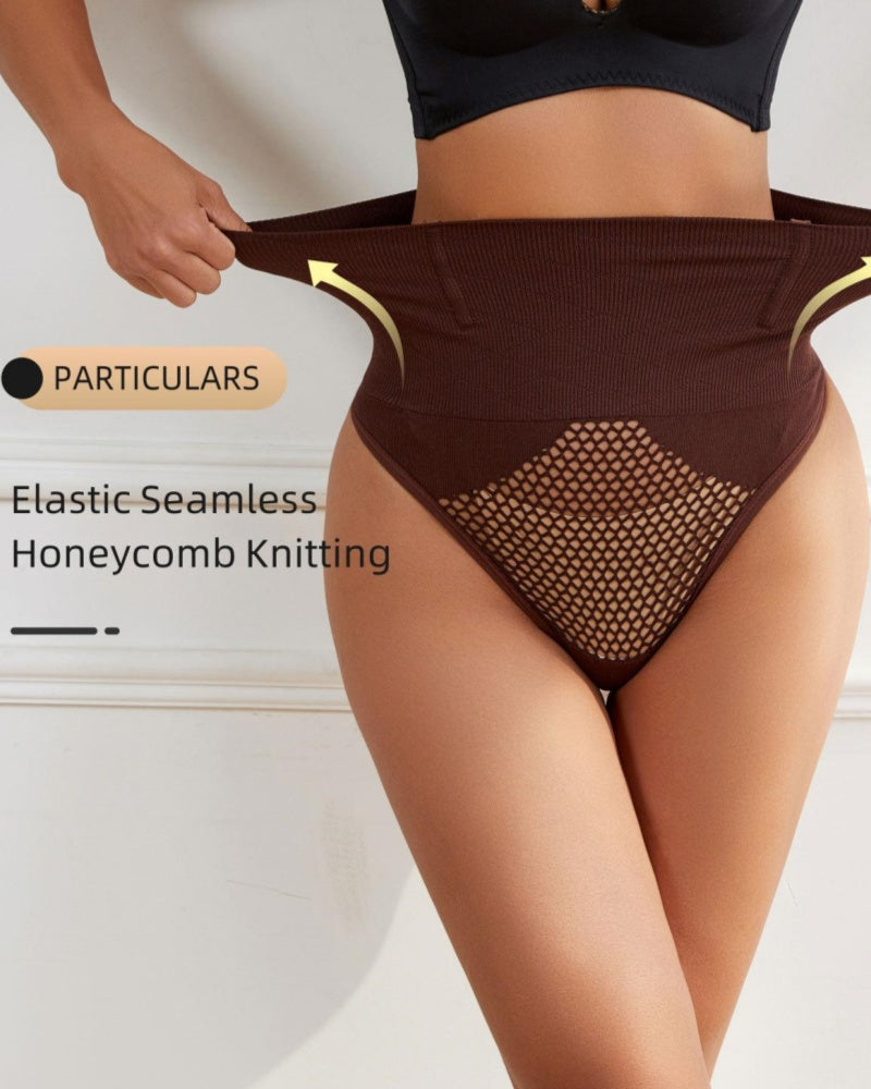 Hollow Thin High Waist Shapewear Tummy Shaping Thong