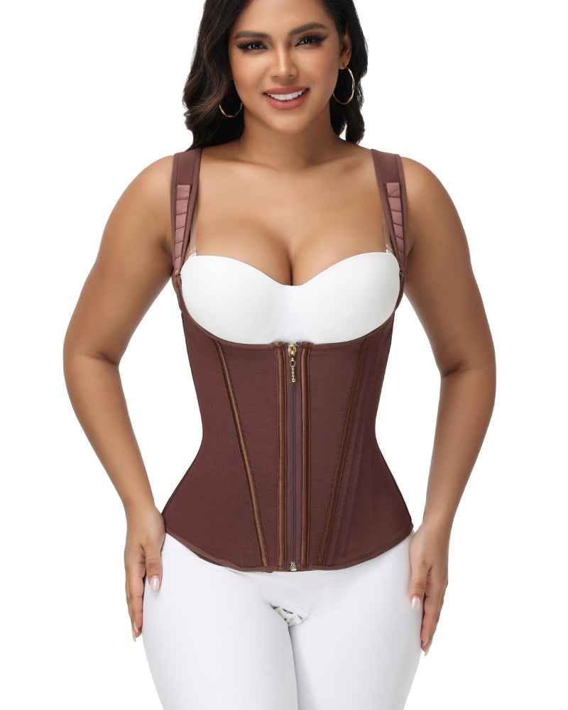 Shapshe® Fajas Colombianas Steel Boned Tummy Control Waist Trainer - By Qivii