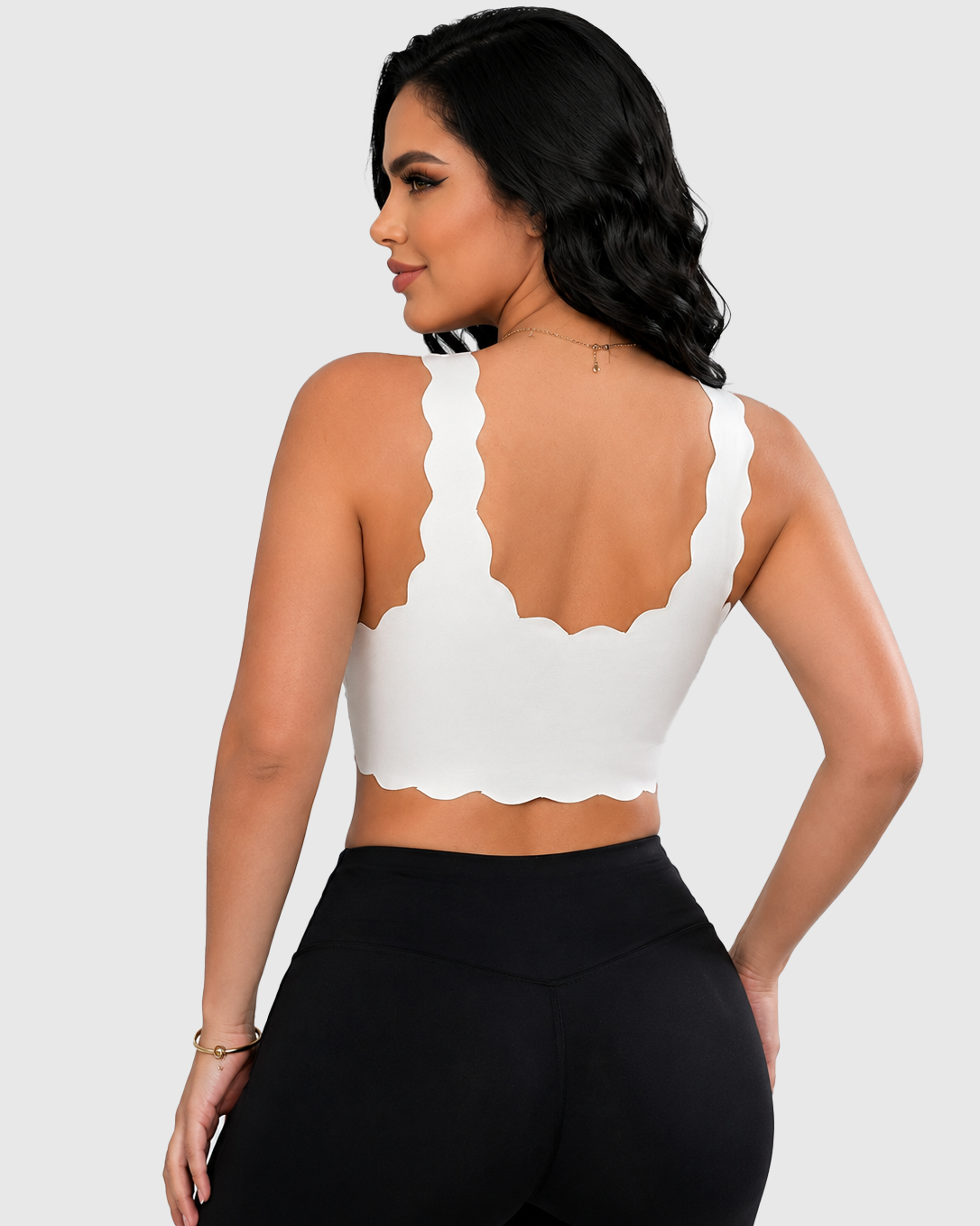 Front Hook Lace Scalloped Edge Plus Size Shapewear Bra