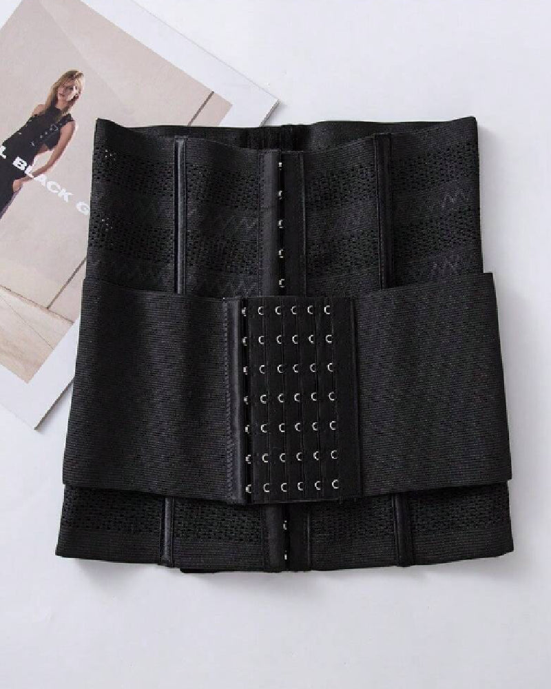 Hollow Breathable Double Belt Waist Trainer Tummy Control Slimming Sports Corset - By Qivii