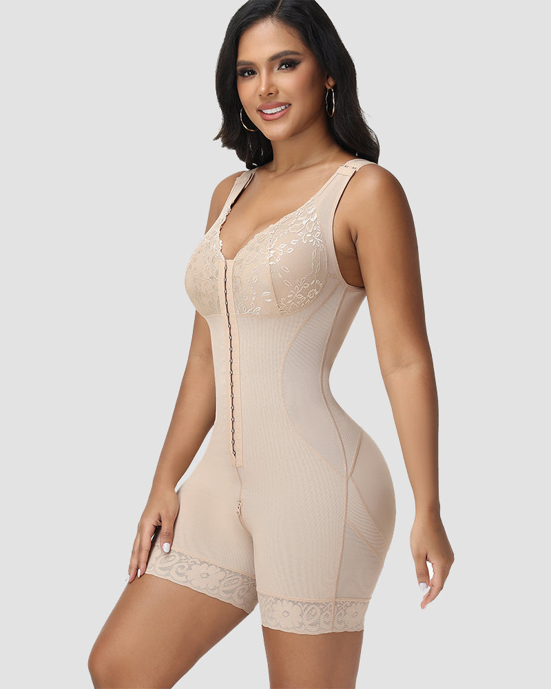 Shapshe® Lace-Accented High Compression Full Body Faja - By Qivii